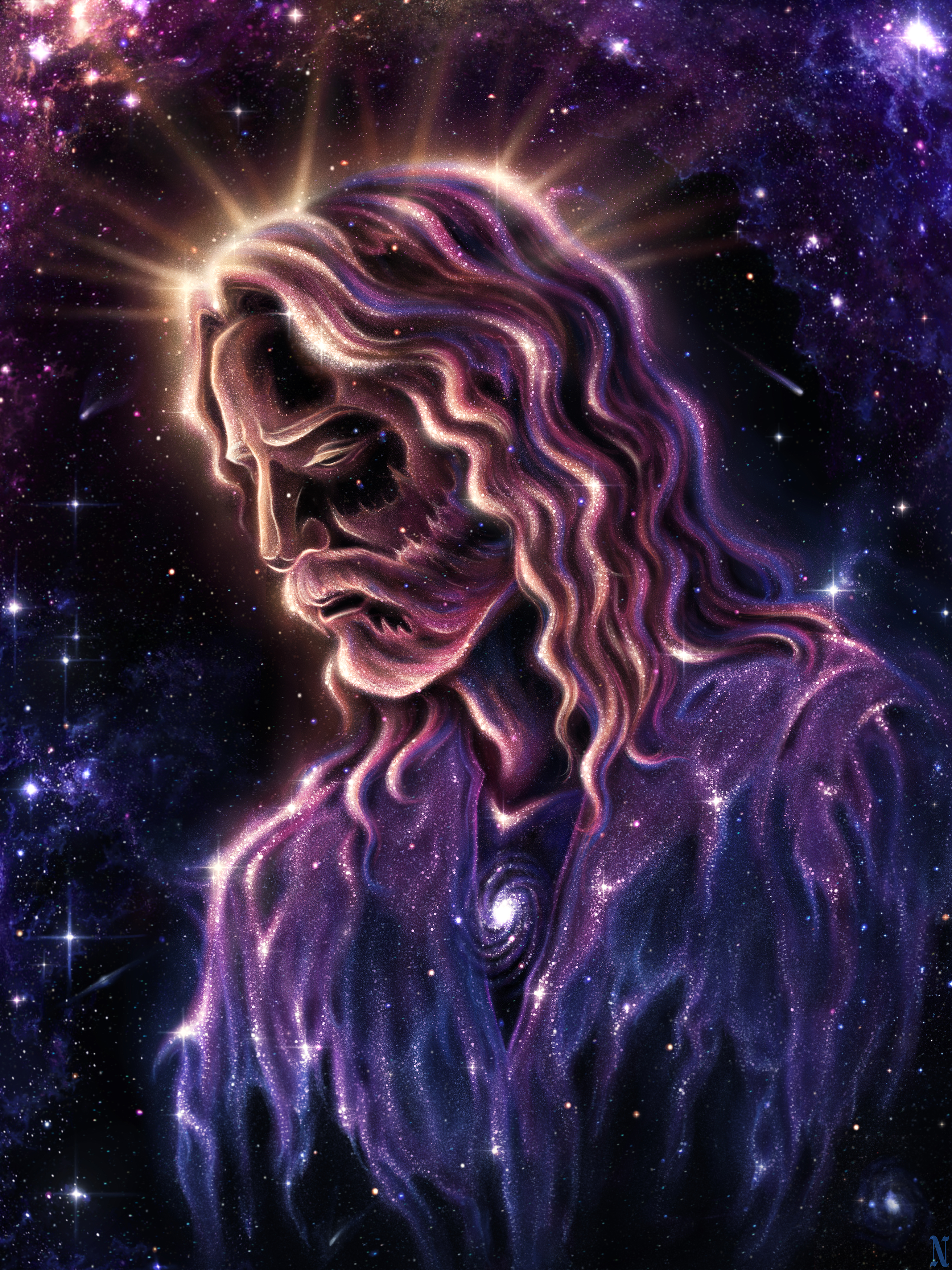 Space Art Universe Jesus Christ Religious Spiritual Inspirational 2625x3500