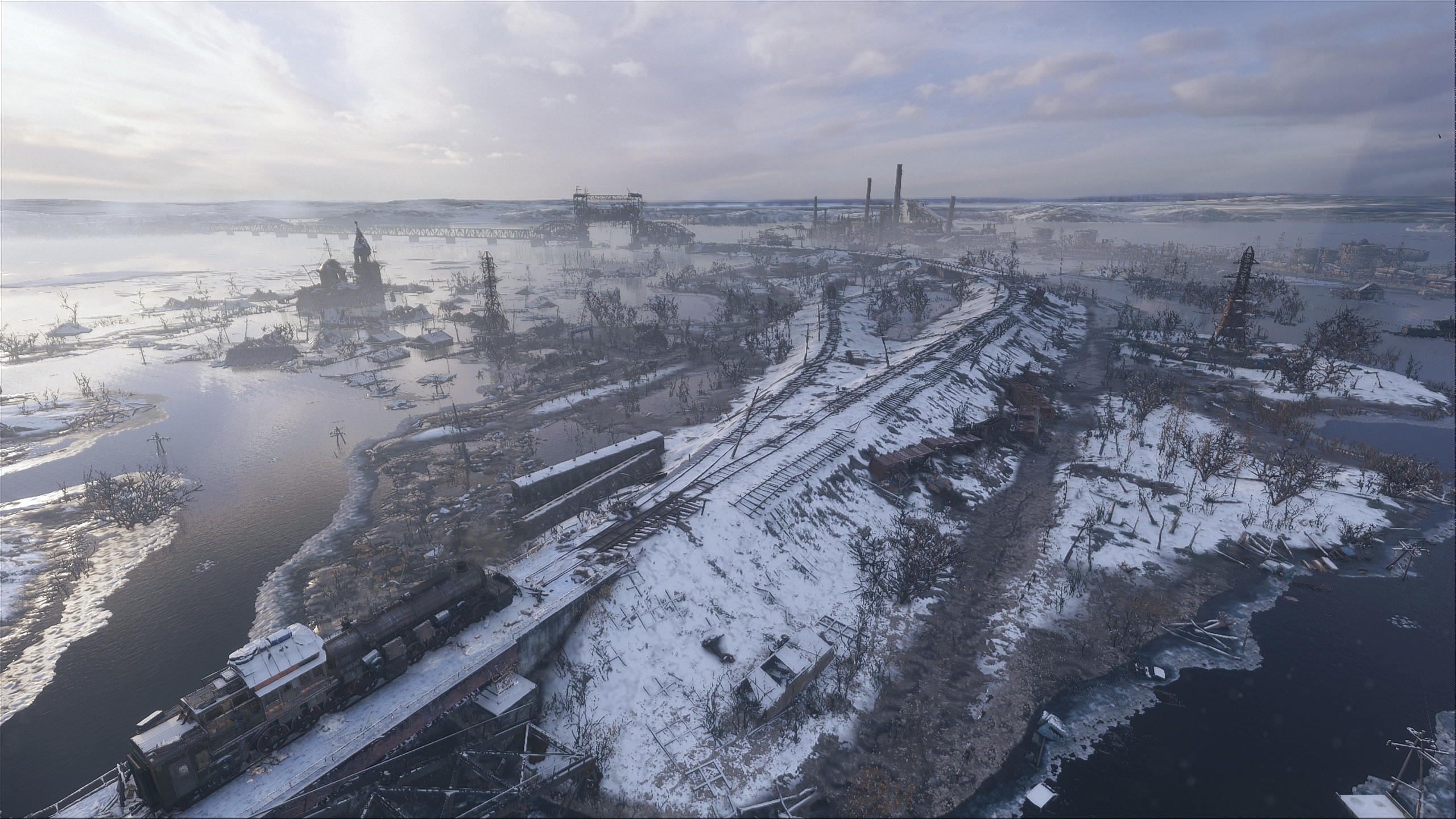 Church Metro Exodus Snow Train 2560x1440