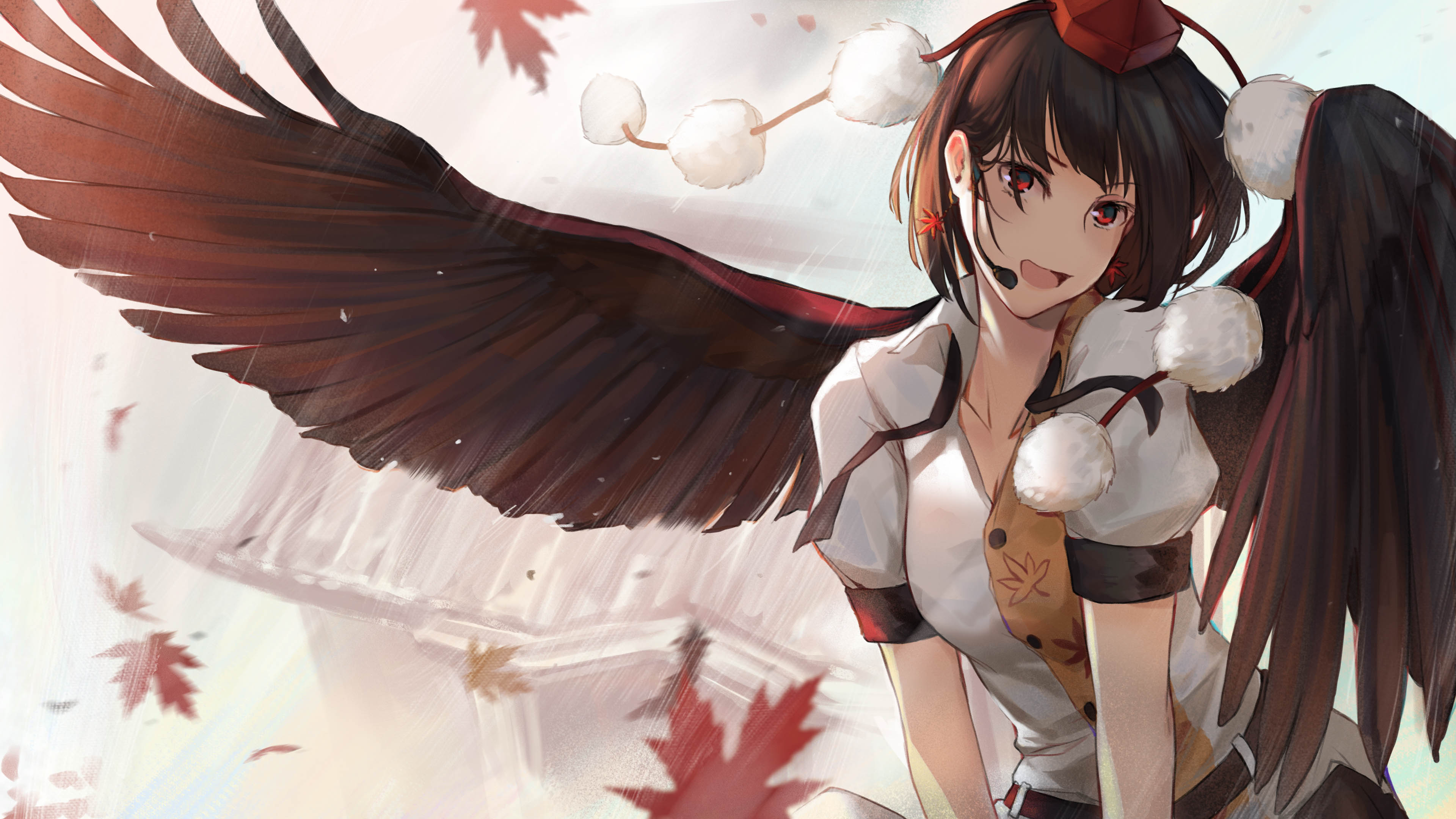 Angel Aya Shameimaru Girl Wings 3840x2160