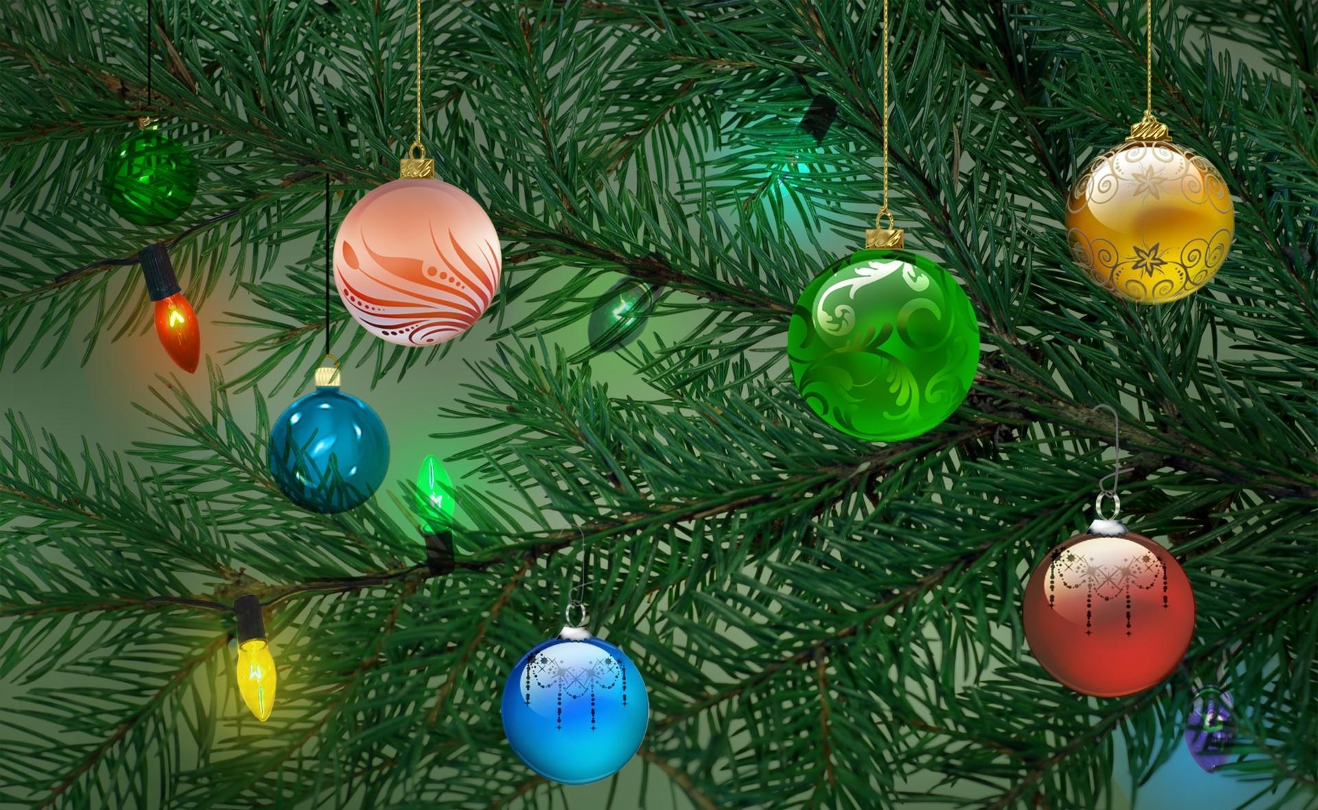 Christmas Christmas Tree Decorations Light Effects 1920x1180