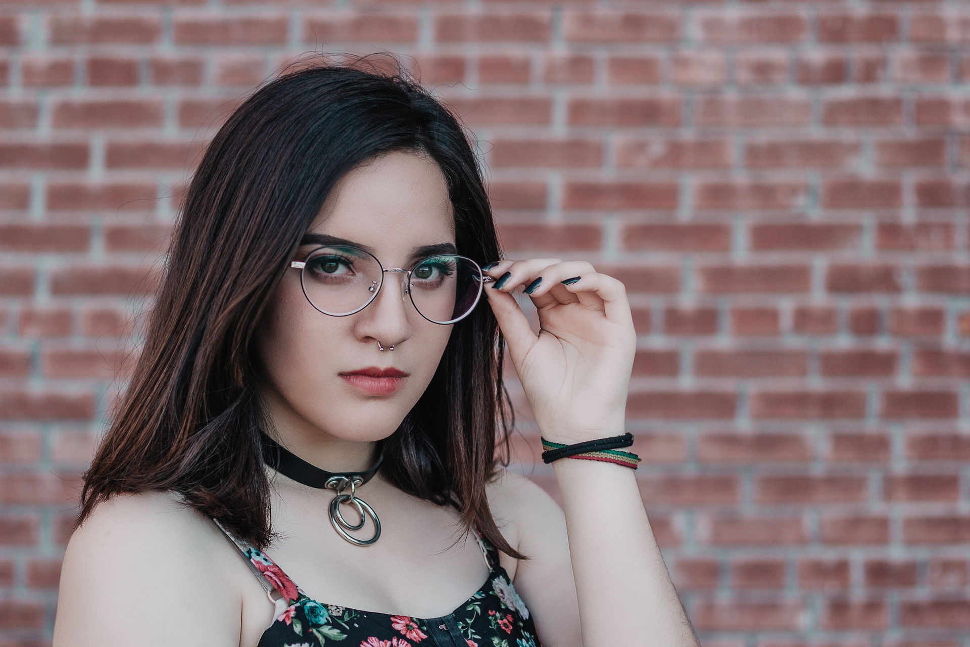 Cero Grey Women Model Urban Young Woman Women With Glasses Dark Hair Glasses Nose Ring Nose Rings Fa 1920x1280