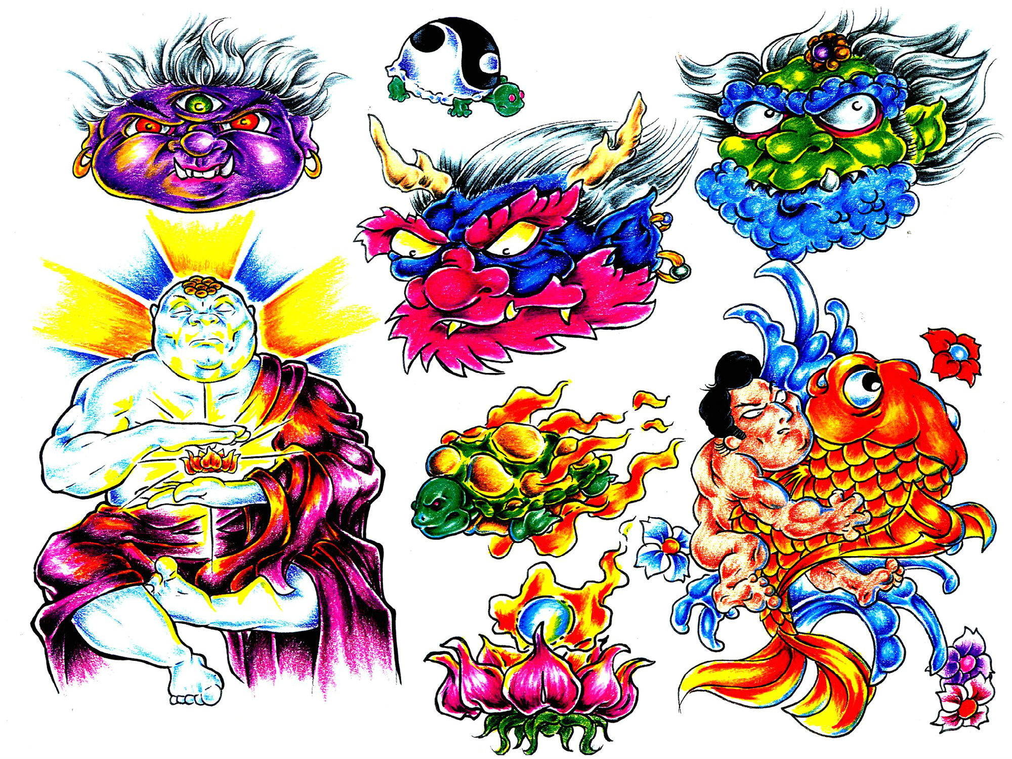 Artistic Asian Oriental Psychedelic Tattoo Trippy 2000x1500