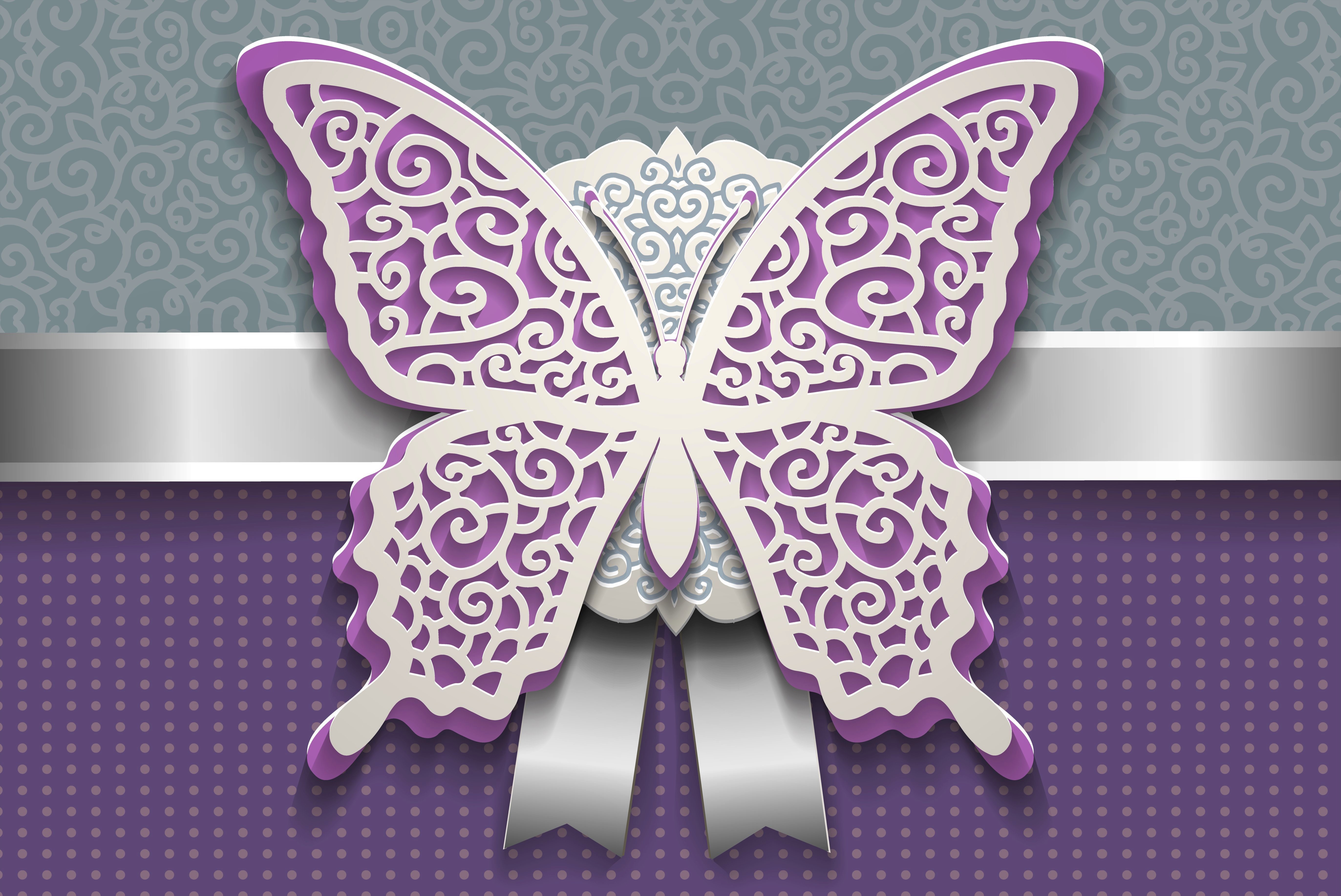 Butterfly Purple Vector White 5490x3667
