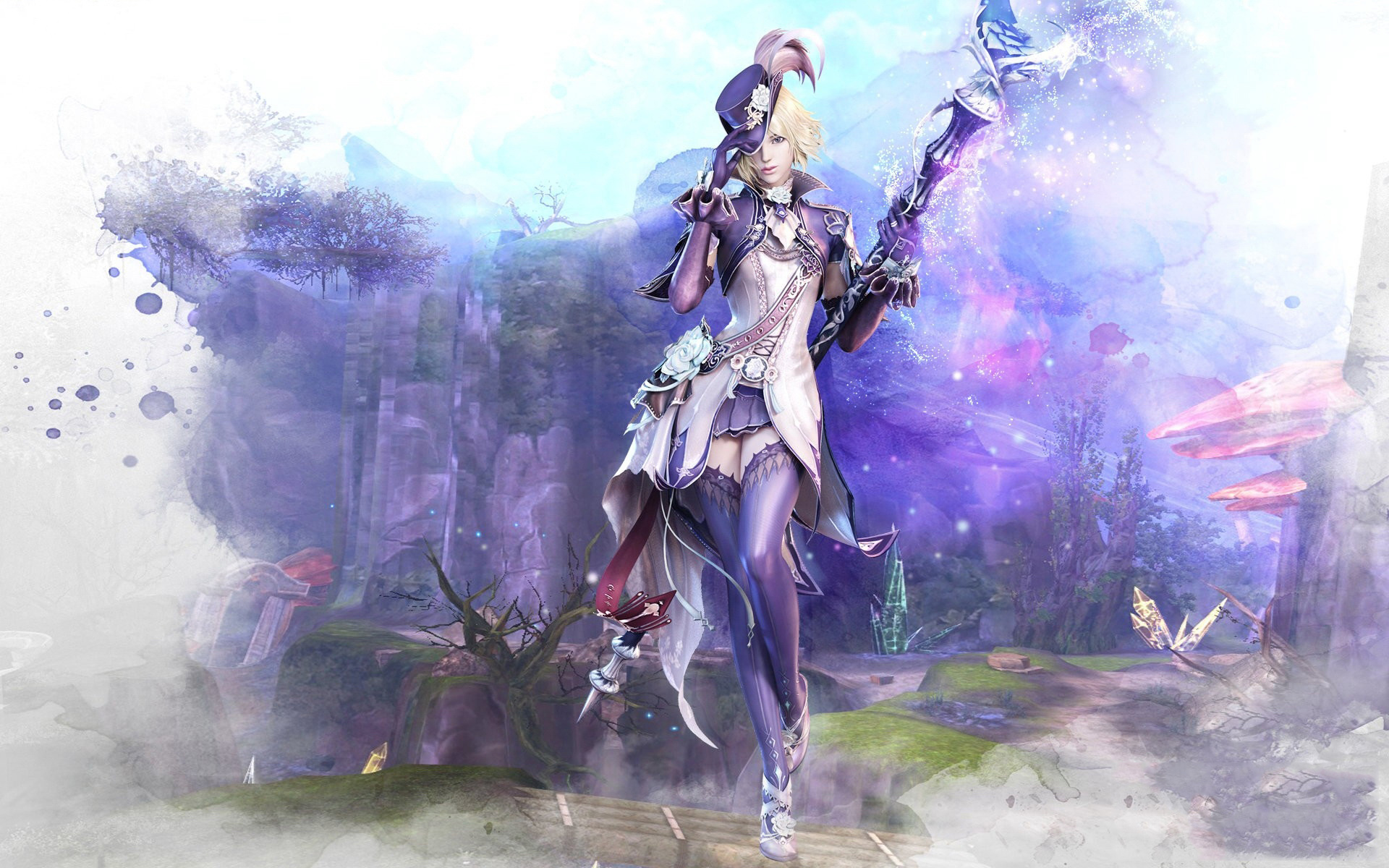 Aion Tower Of Eternity Fantasy Girl Purple Woman 1920x1200
