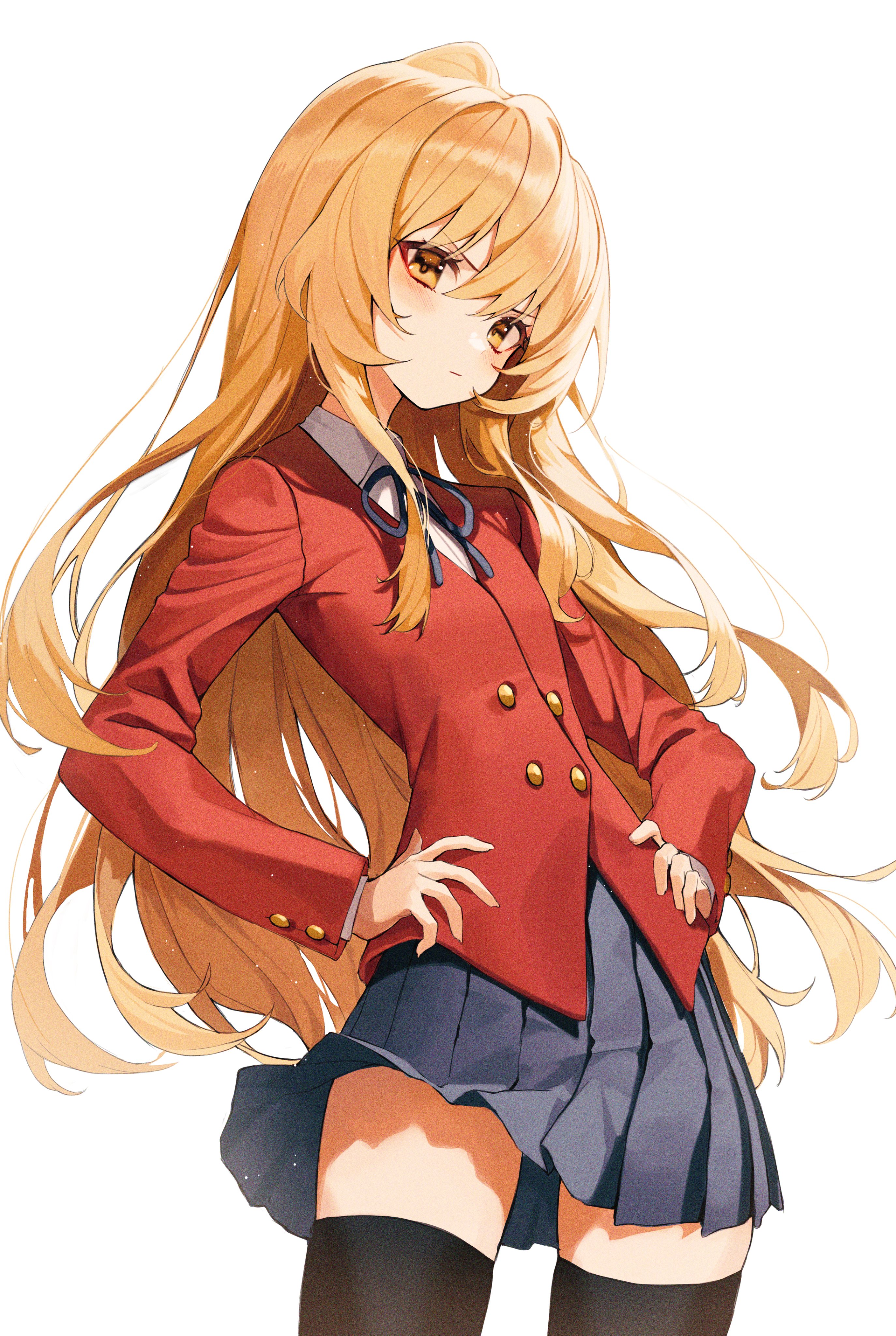 Toradora School Uniform JK Messy Hair Anime Girls Long Hair Brunette Blazer Looking At Viewer Hair I 2747x4096