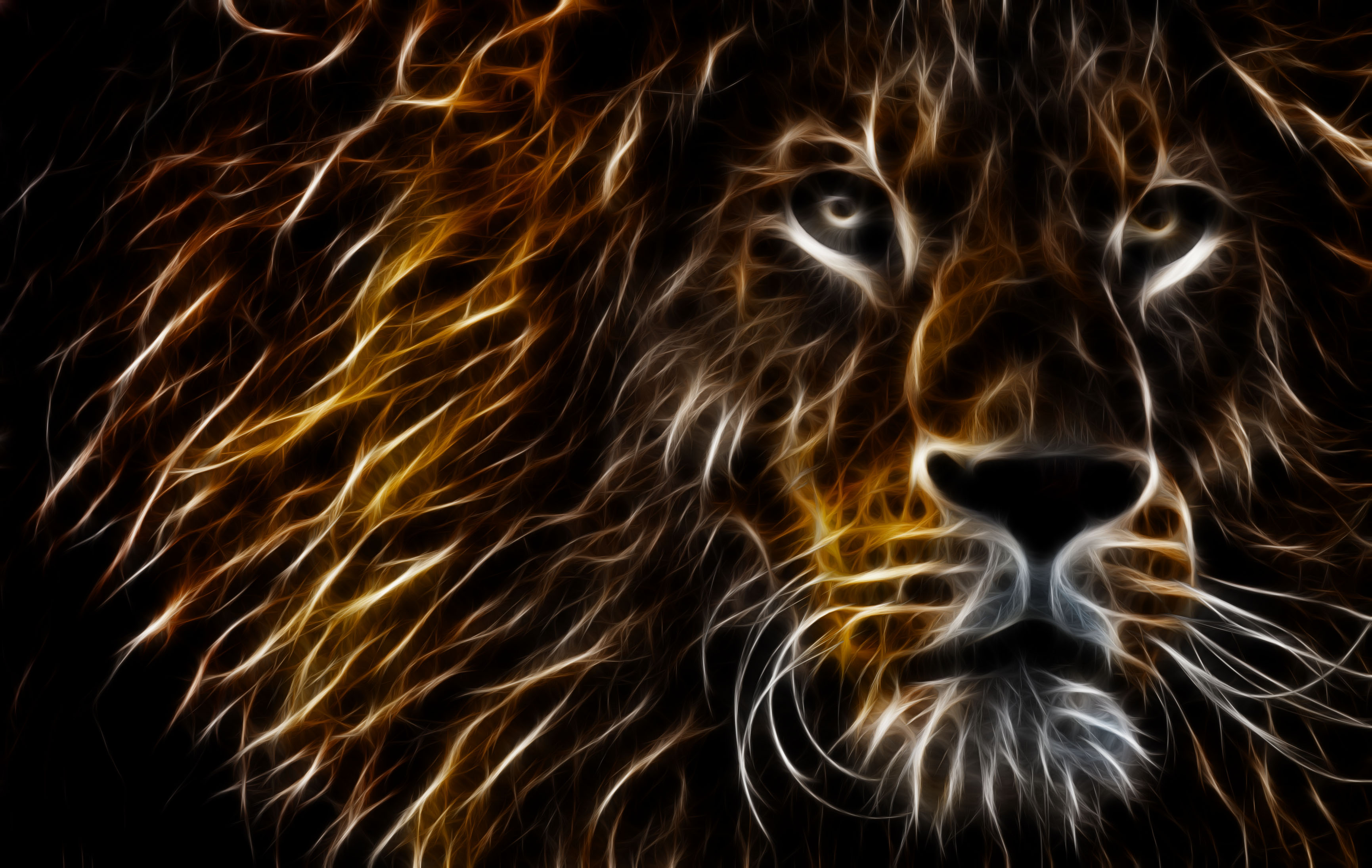 Artistic Fractal Lion 3461x2190