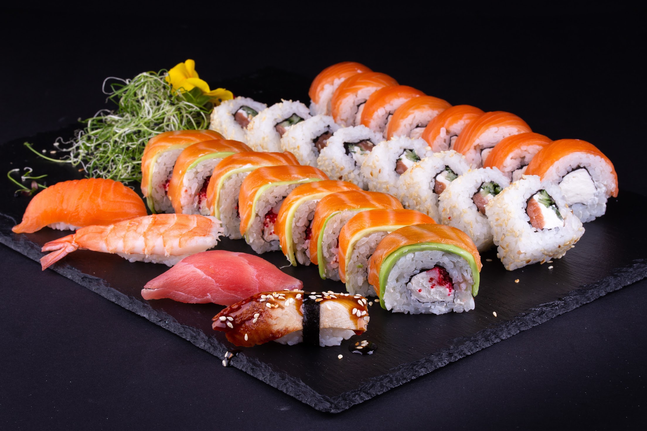 Fish Seafood Sushi 2208x1472