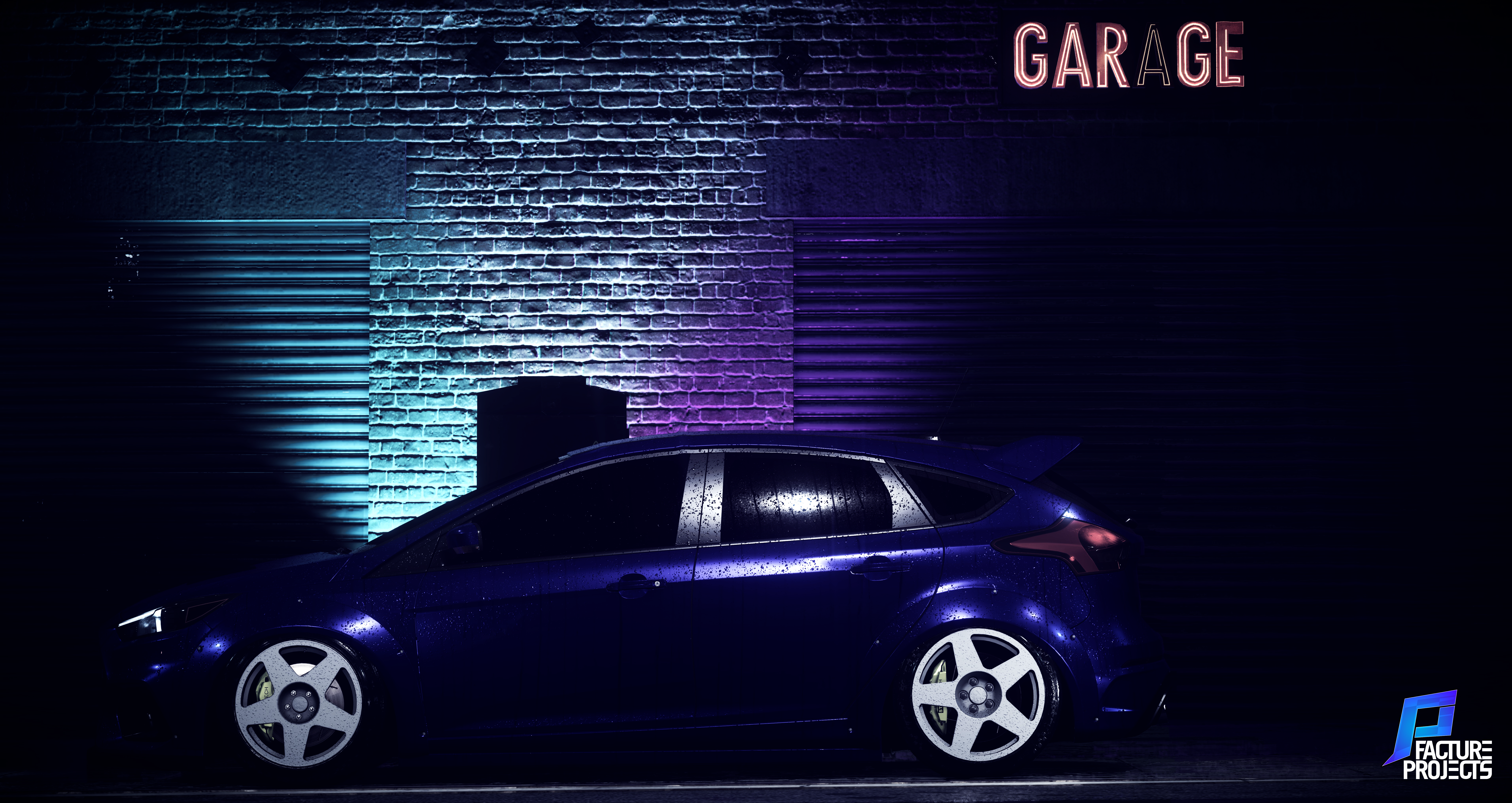 Ford Ford Focus RS Blue Fifteen52 NFS 2015 Need For Speed Garage 7648x4060