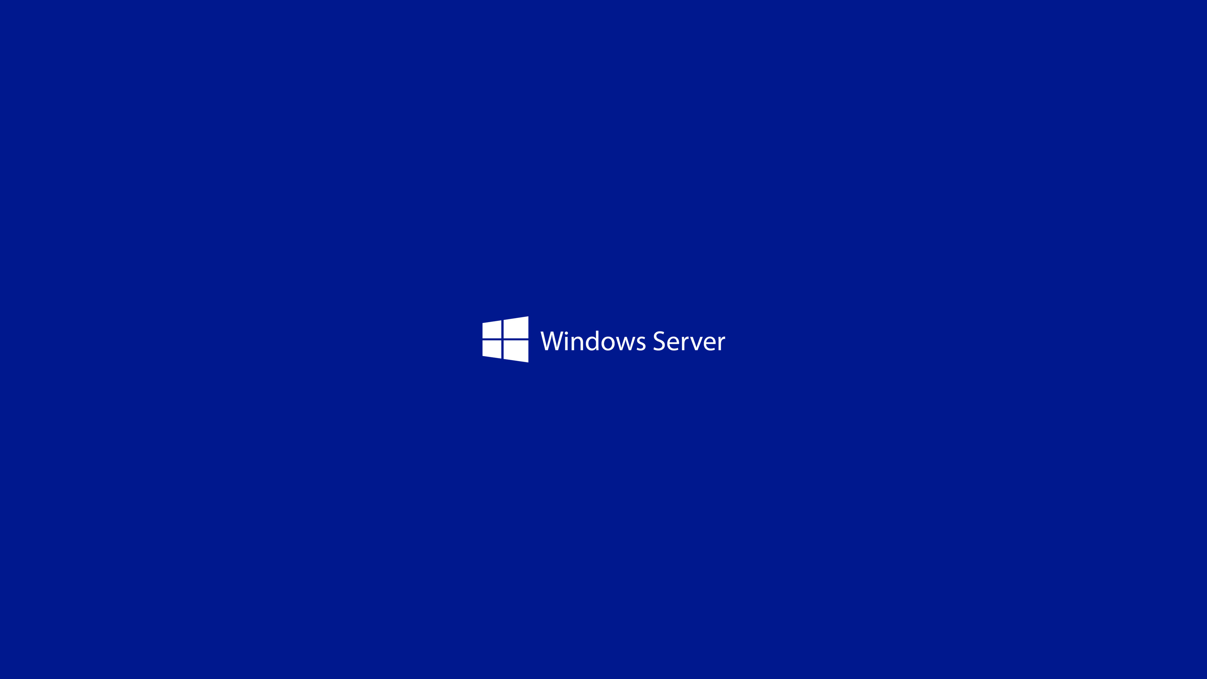 Windows Server Microsoft Operating System Microsoft Windows Technology Blue Background Simple Backgr 3840x2160