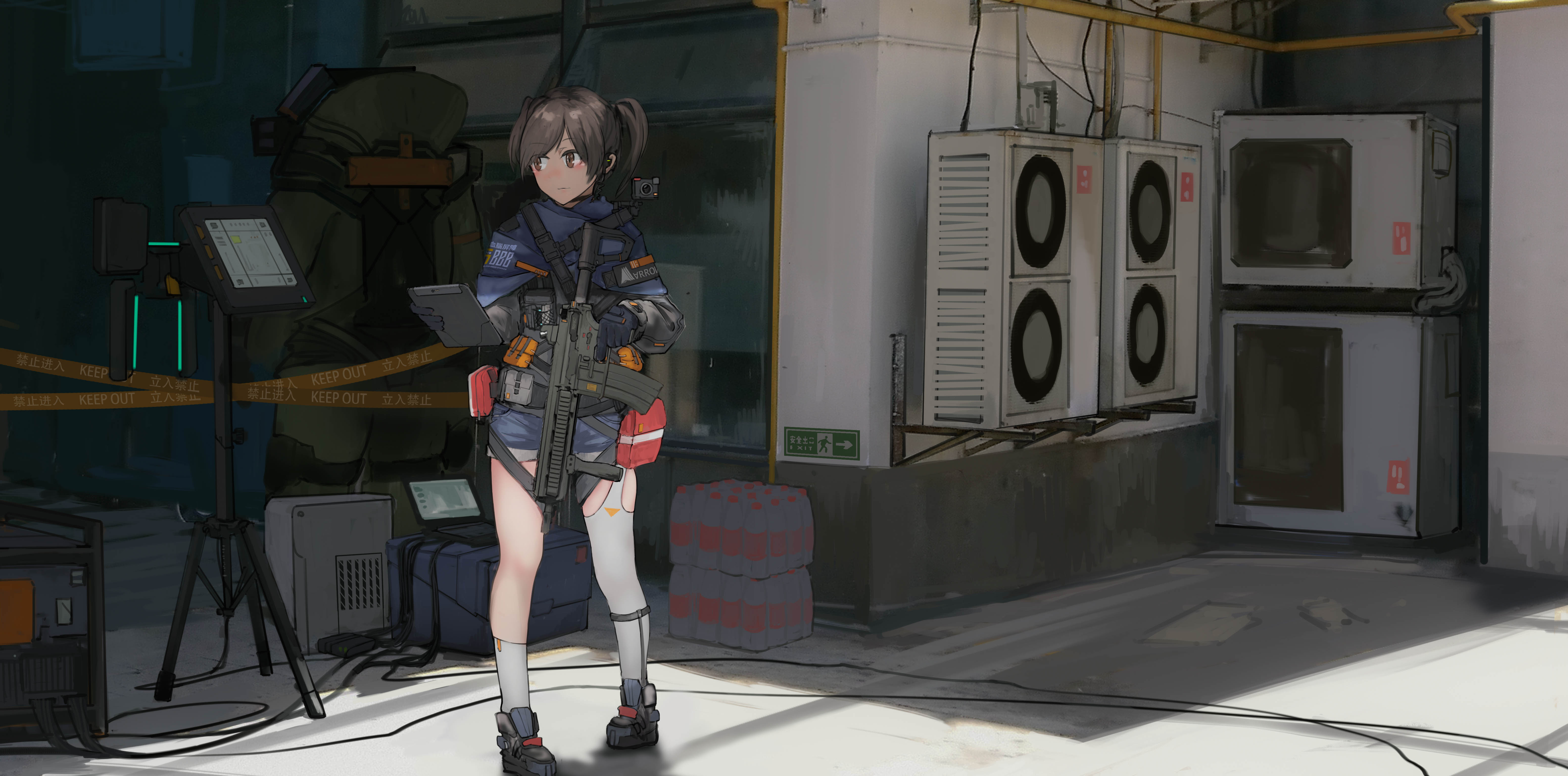 Girl Rifle Soldier 6207x3073