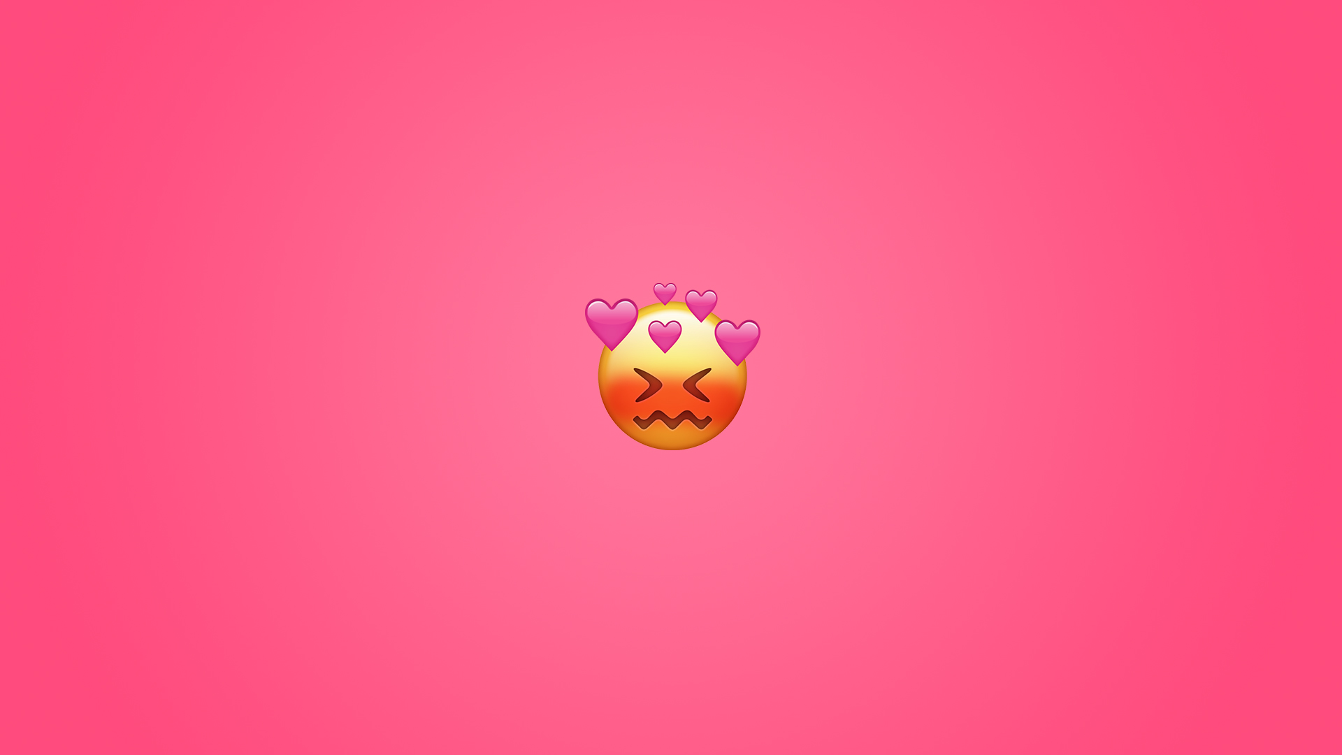 Emoticons Pink Blush Blushing Love 1920x1080