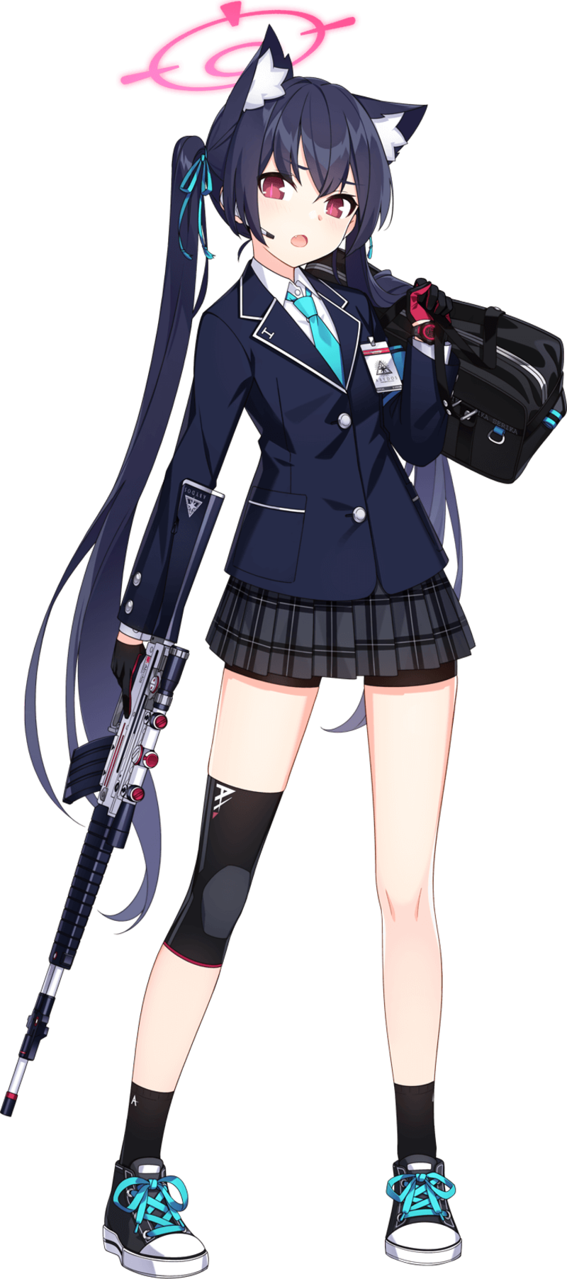 Blue Archive Anime Girls Anime Girl With Weapon Gun Transparent Background 800x1804