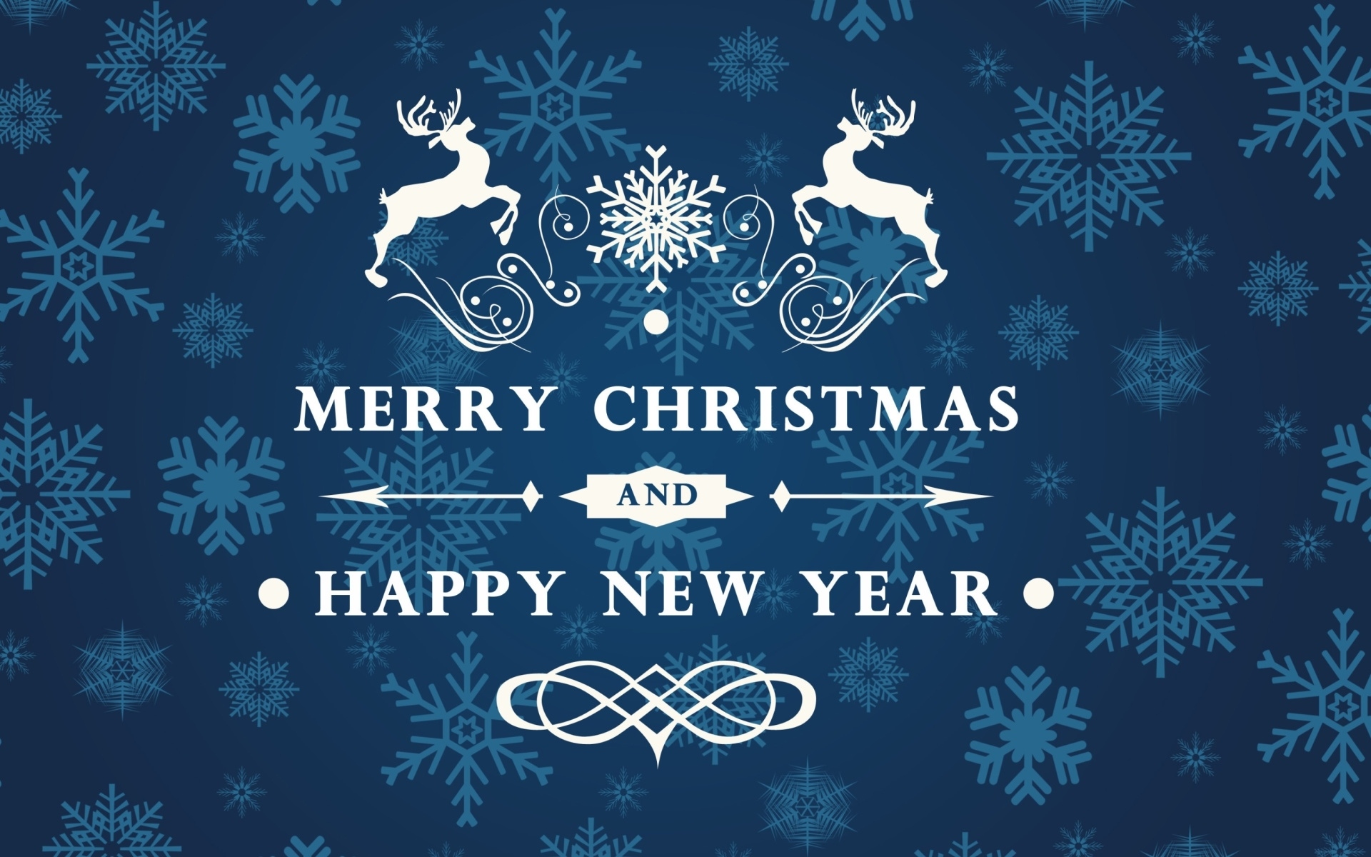 Blue Christmas Happy New Year Merry Christmas New Year Snowflake 1920x1200