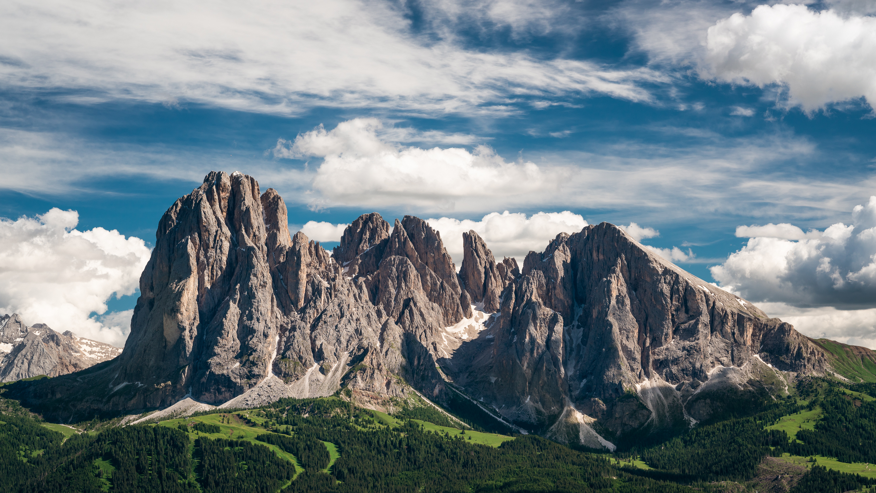 Nature Landscape Mountains Italy Alps Dolomite Alps Clouds 3000x1688