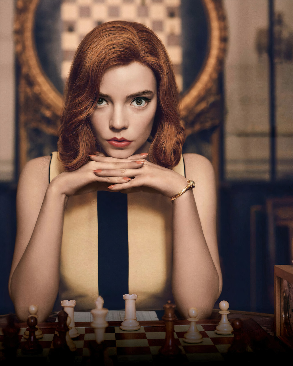 Anya Taylor Joy Women Actress Redhead Chess The Queens Gambit TV Series TV 1024x1280