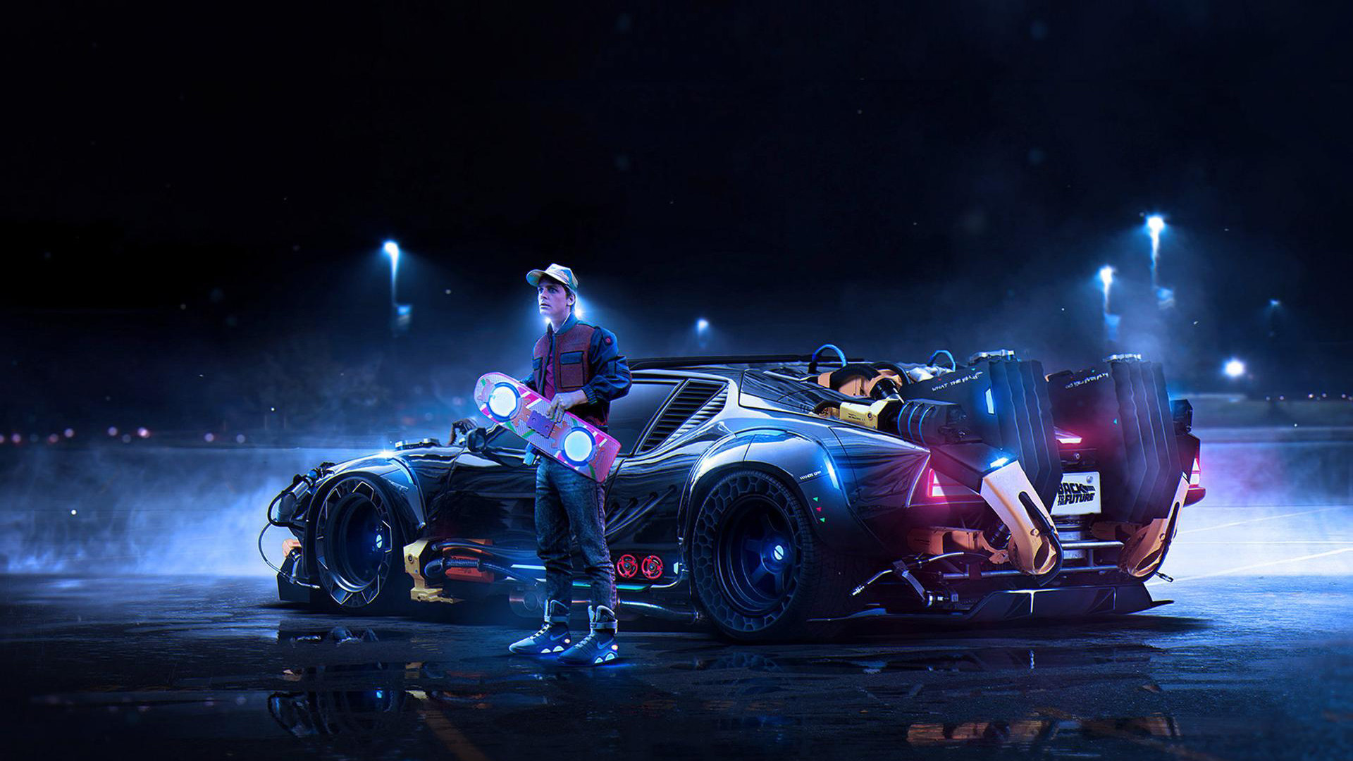Back To The Future Delorean Marty Mcfly 1920x1080