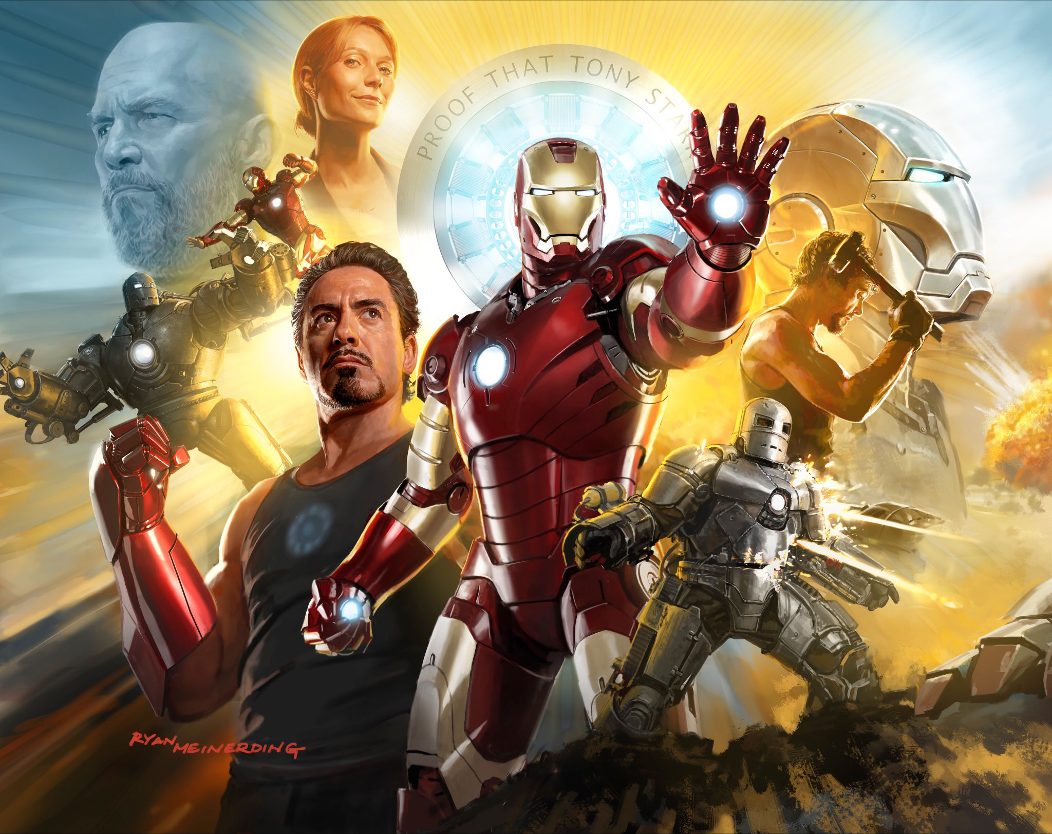 Gwyneth Paltrow Iron Man Iron Monger Jeff Bridges Obadiah Stane Pepper Potts Tony Stark 2048x1624