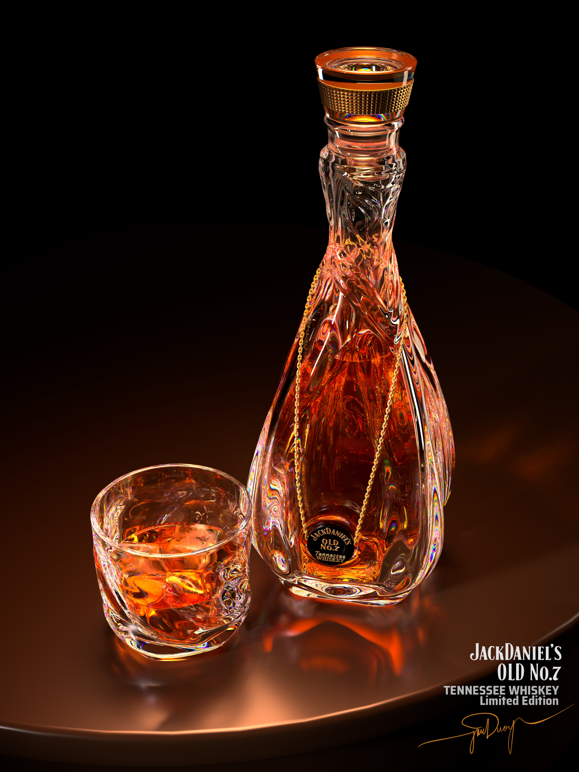 Duong Pham Whisky Glass Portrait Display ArtStation Whisky Digital Painting 3D Whiskey Scotch Artwor 1920x2560