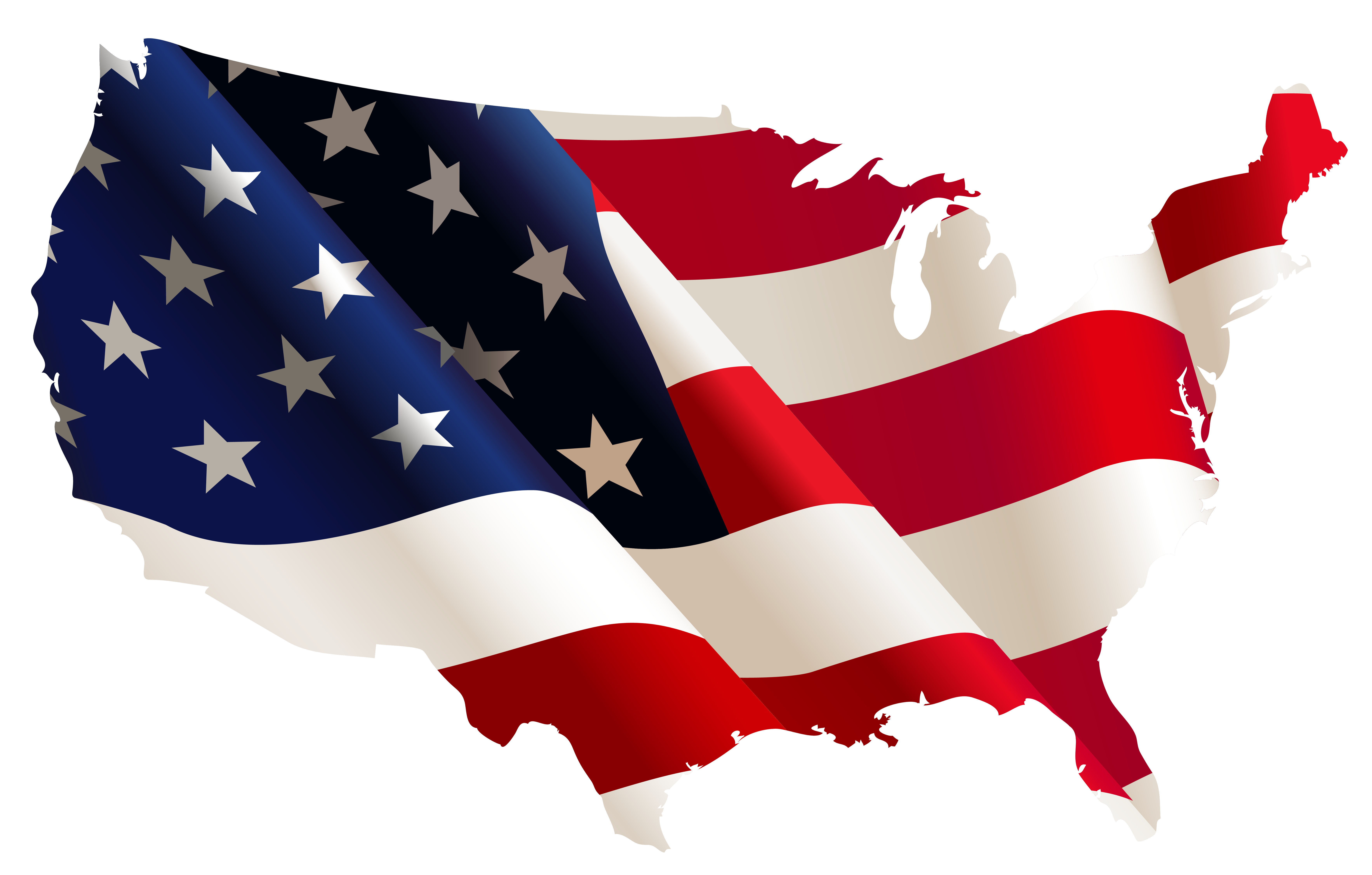 American Flag Flag Map 7066x4506
