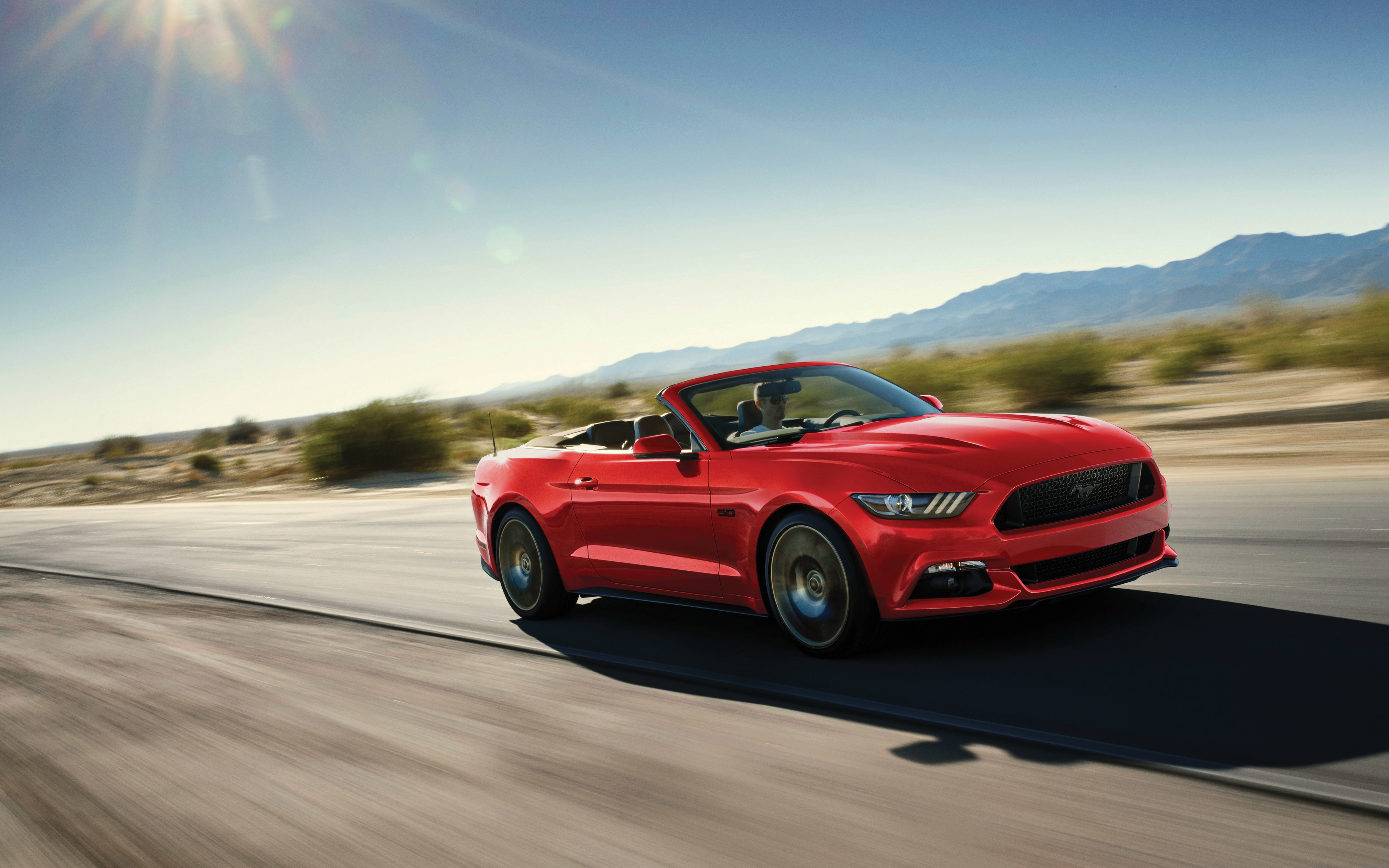 Cabriolet Car Ford Ford Mustang Muscle Car Red Car Vehicle 3840x2400