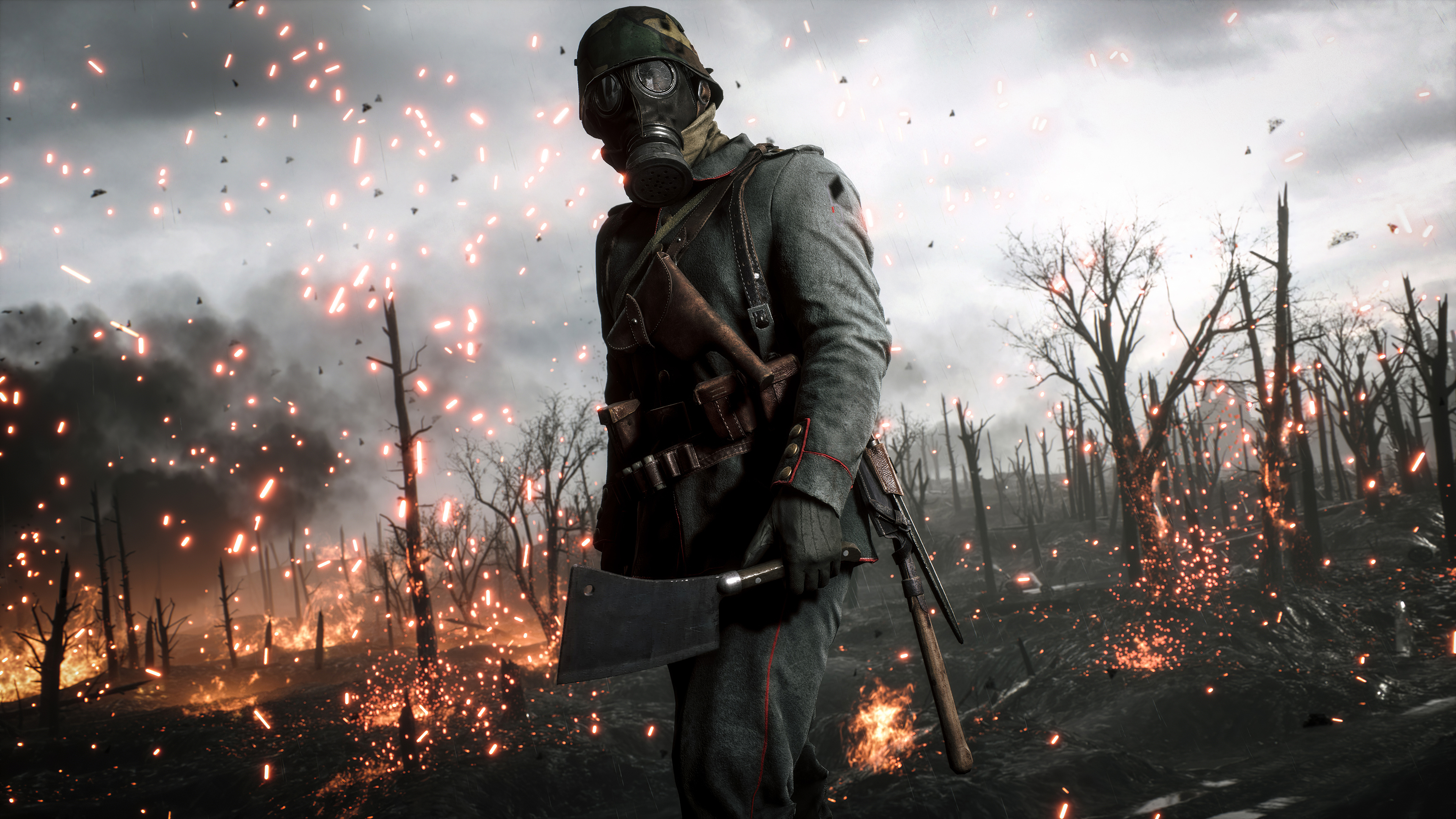 Battlefield 1 Gas Mask Soldier 3840x2160