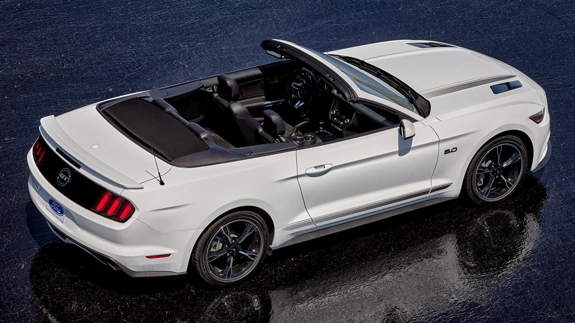 Car Convertible Ford Mustang Gt Convertible California Special Muscle Car White Car 1920x1080