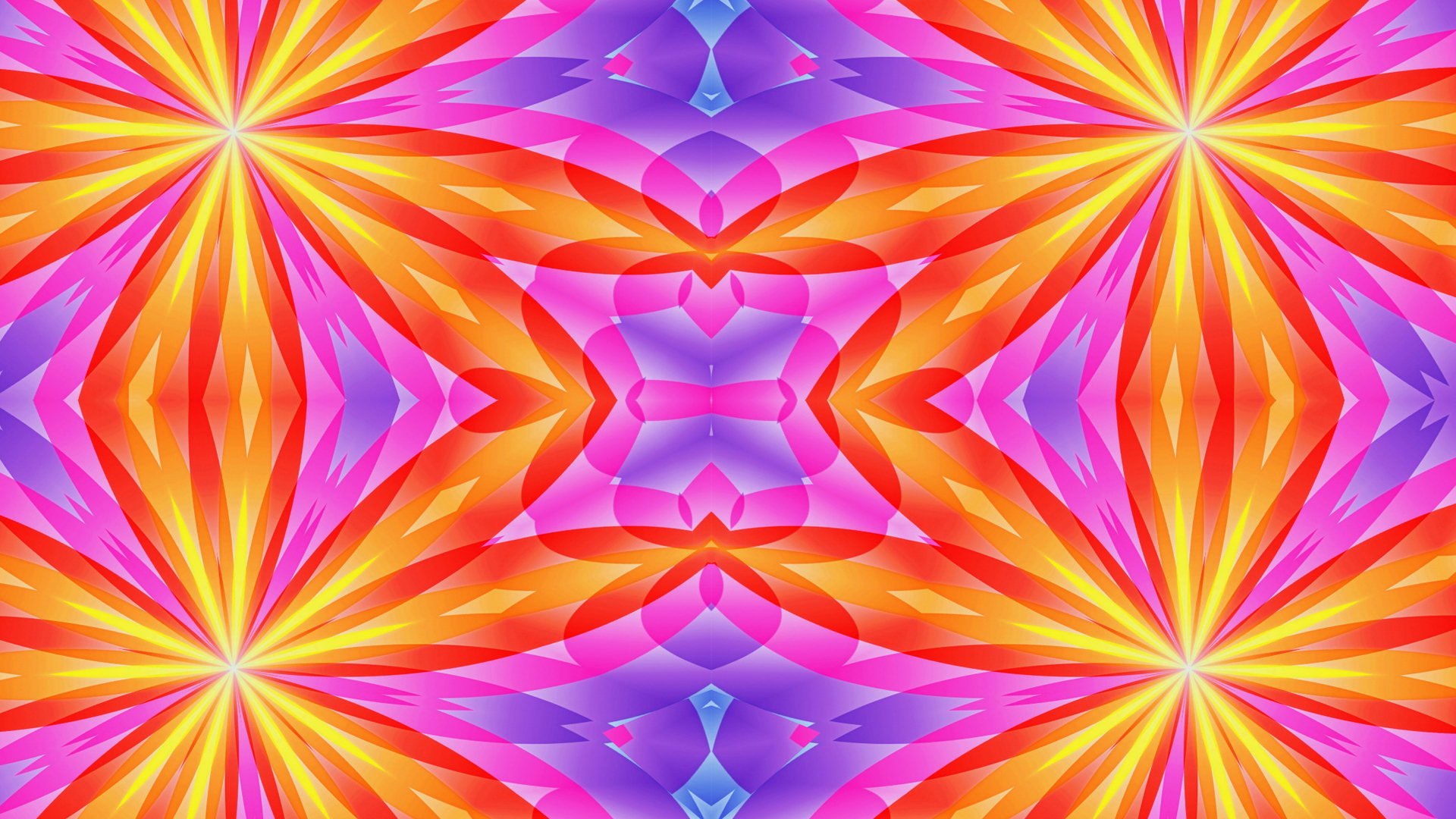 Abstract Artistic Colors Digital Art Kaleidoscope Pattern 1920x1080