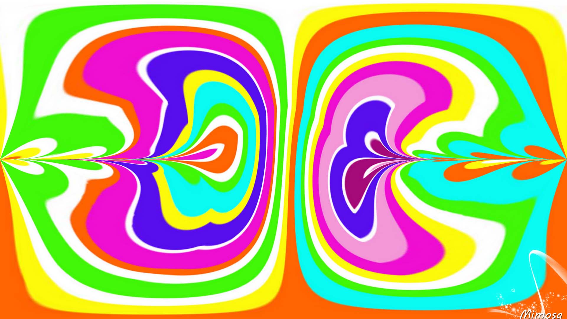 Abstract Colorful Digital Art Shapes 1920x1080
