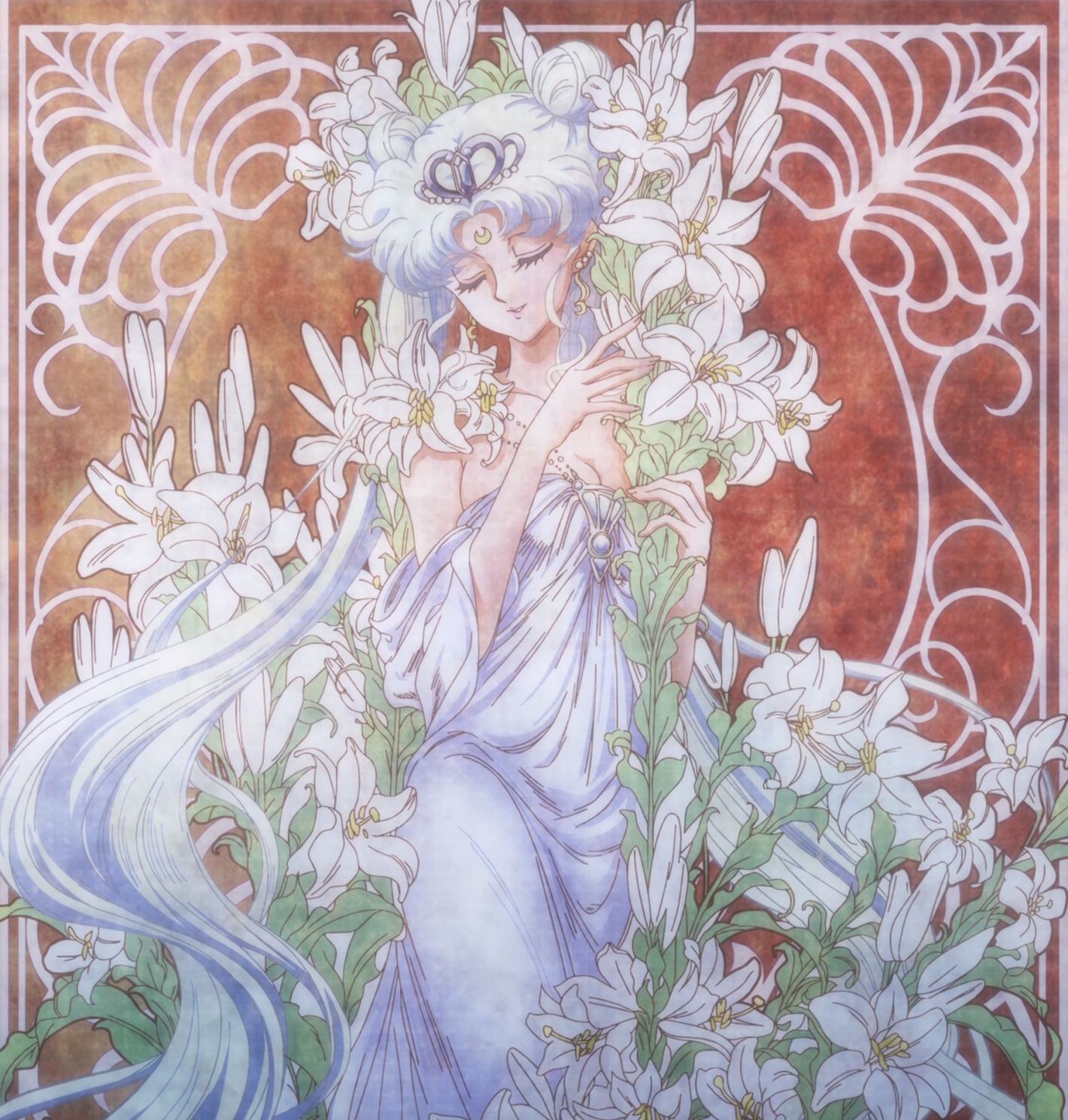 Sailor Moon Queen Serenity Tsukino Usagi Usagi Tsukino Anime Anime Girls 1420x1489