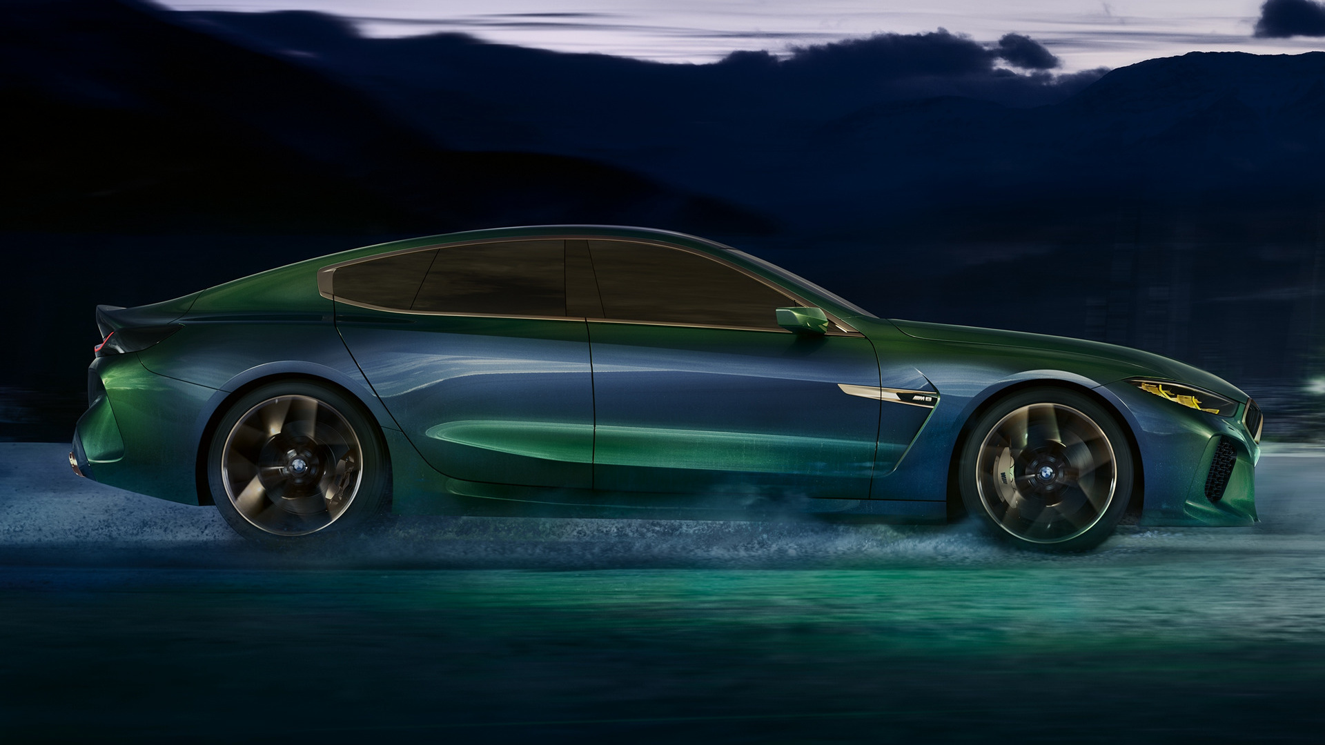 Bmw M8 Gran Coupe Car Concept Car Green Car Luxury Car 1920x1080