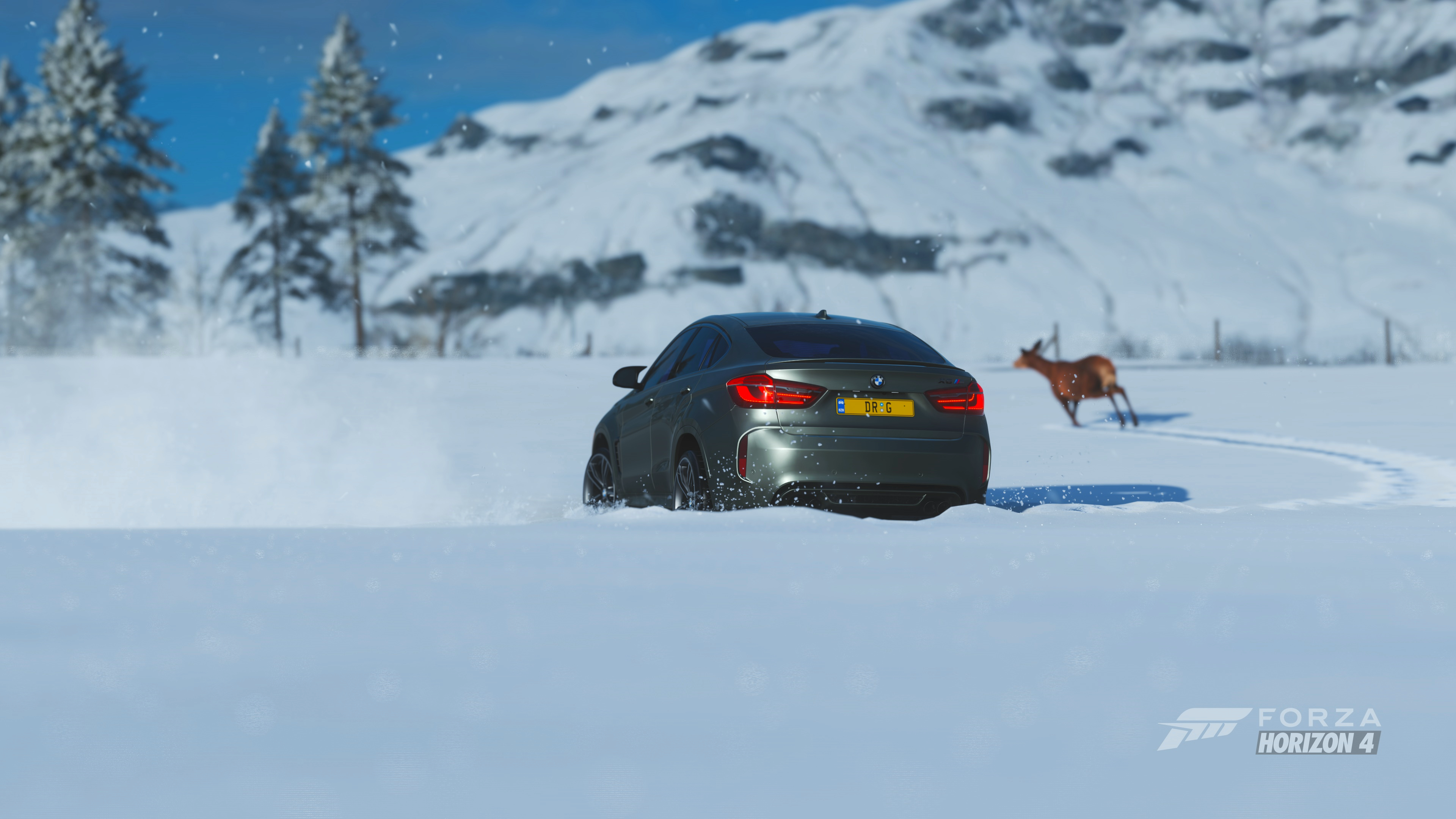Bmw X6M Winter Snow Forza Horizon 4 Video Game Art Car 3840x2160