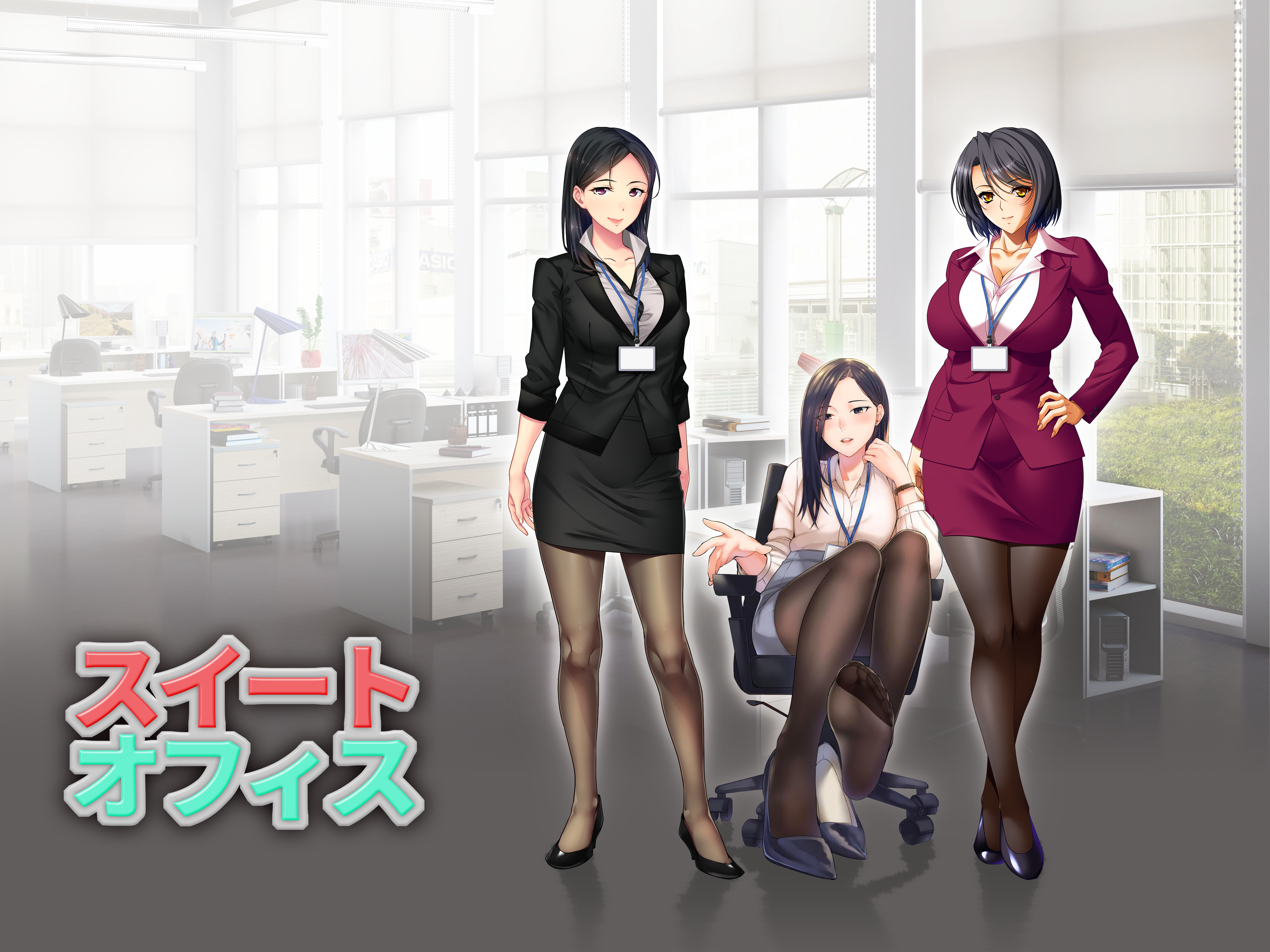 Офис девушки 3d аниме
