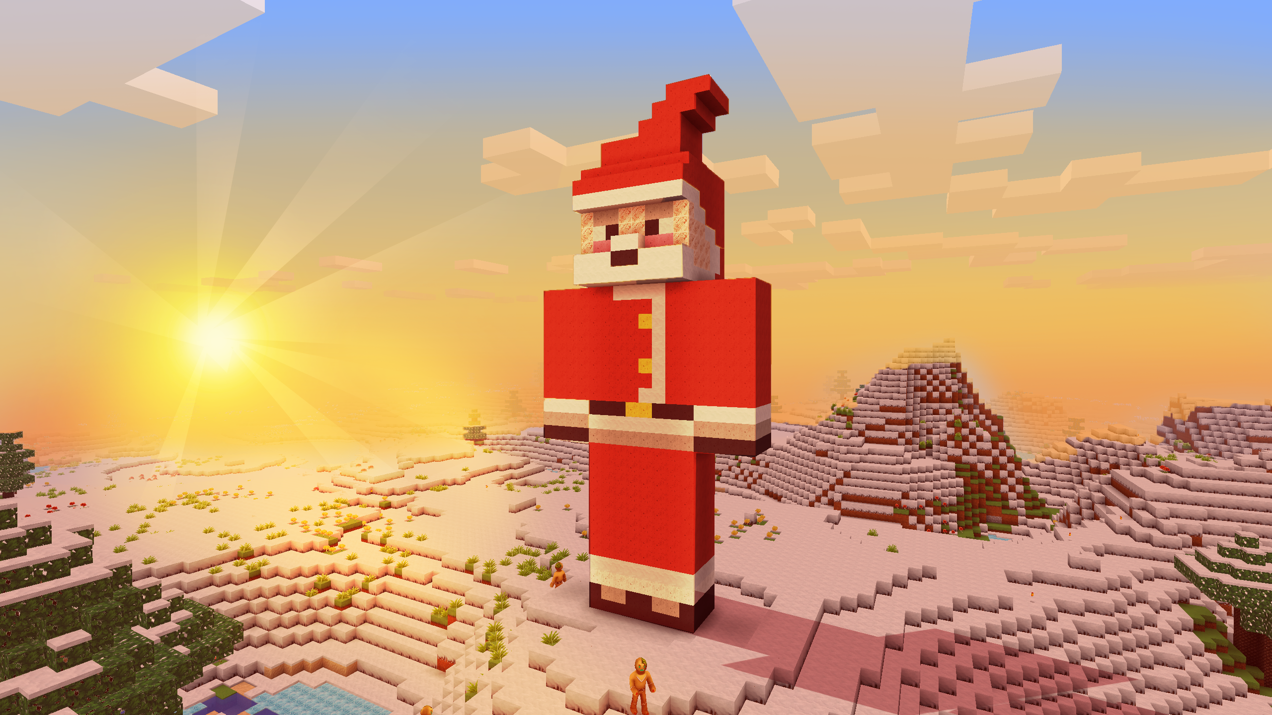 Minecraft Video Games PC Gaming Christmas Games Posters Screen Shot 2560x1440