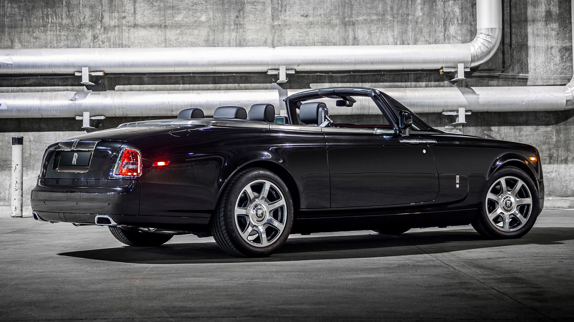 Black Car Car Convertible Full Size Car Luxury Car Rolls Royce Phantom Drophead Coupe Nighthawk 1920x1080