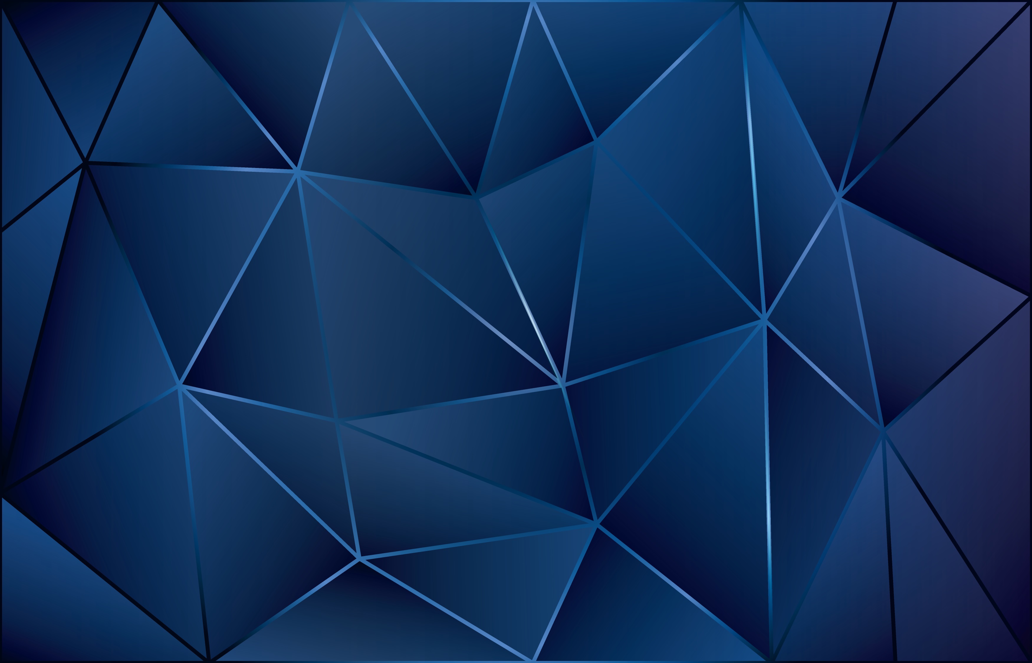 Artistic Blue Digital Art Geometry Triangle 3500x2250