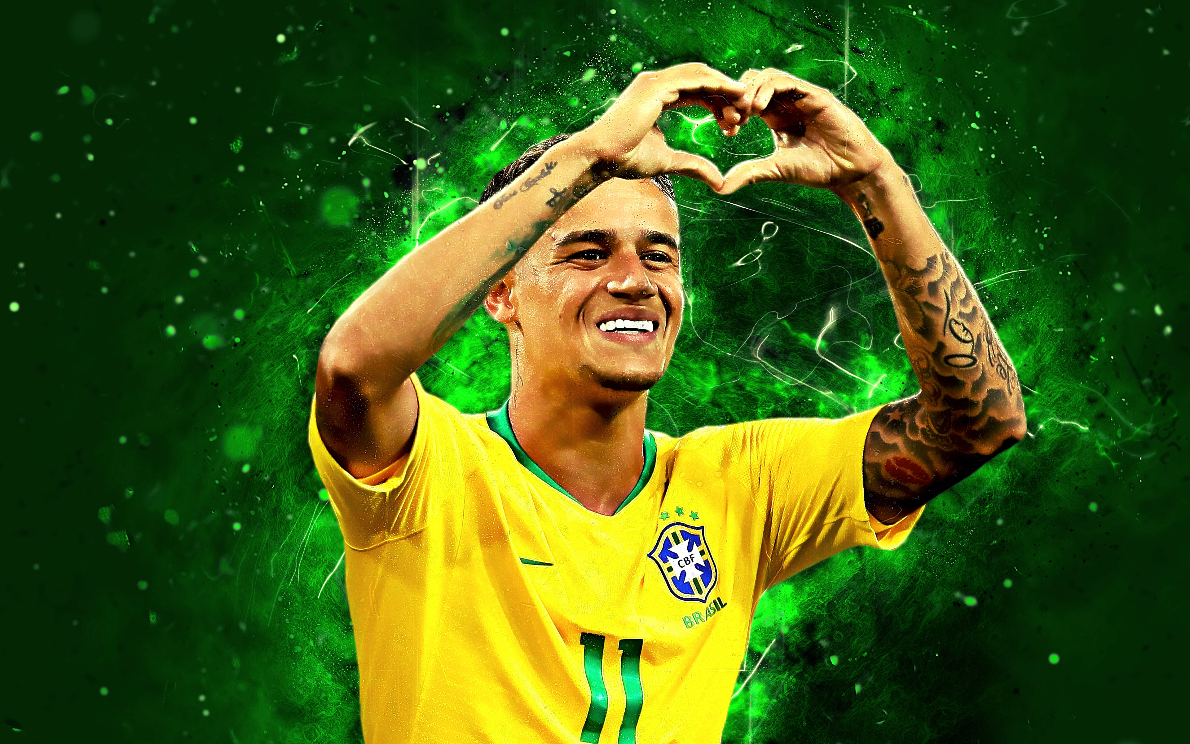 Brazilian Philippe Coutinho Soccer 3840x2400