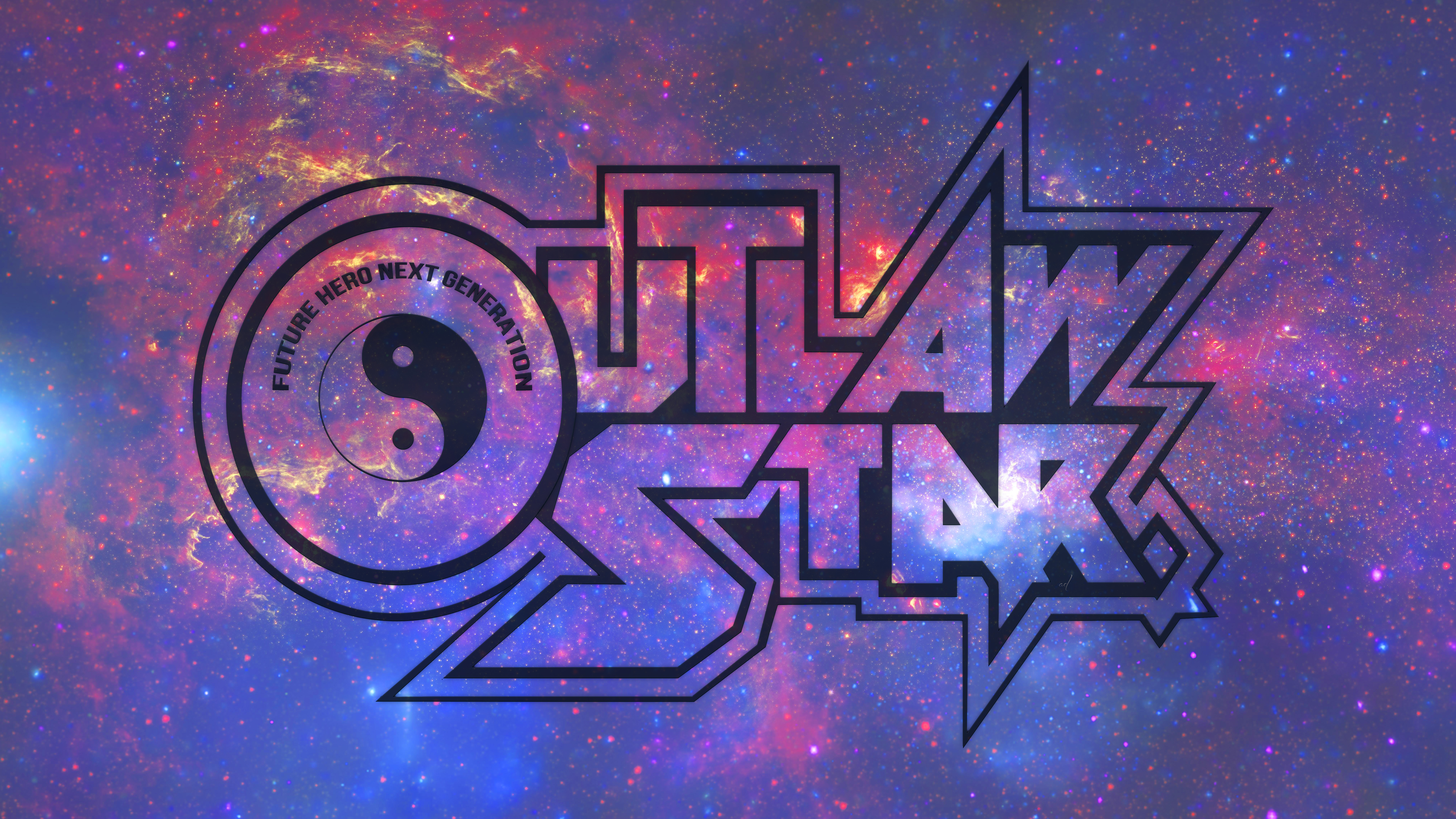 Outlaw Star Typography Space Anime 7680x4320