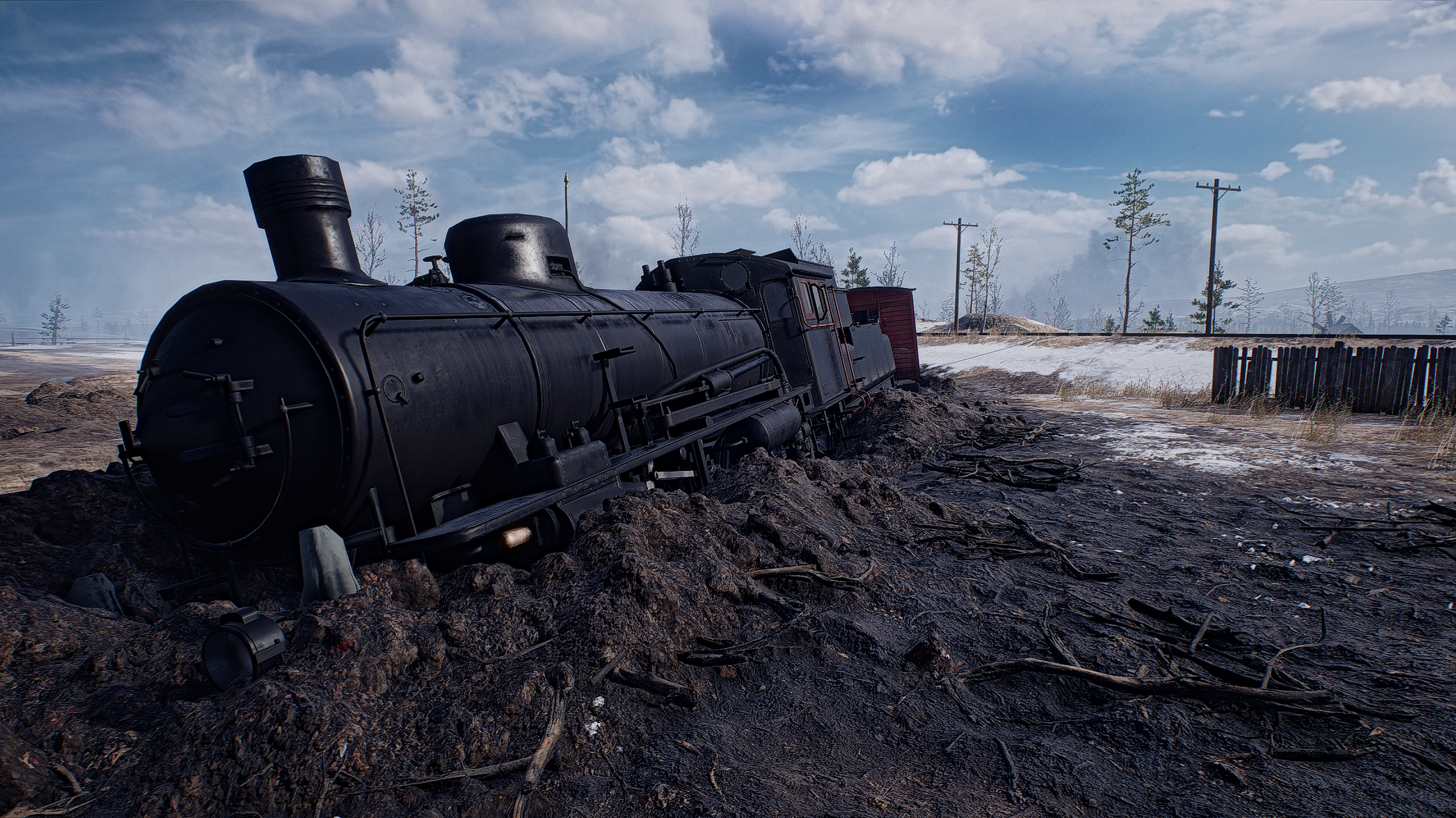 Battlefield 1 Locomotive Snow Train 2560x1440