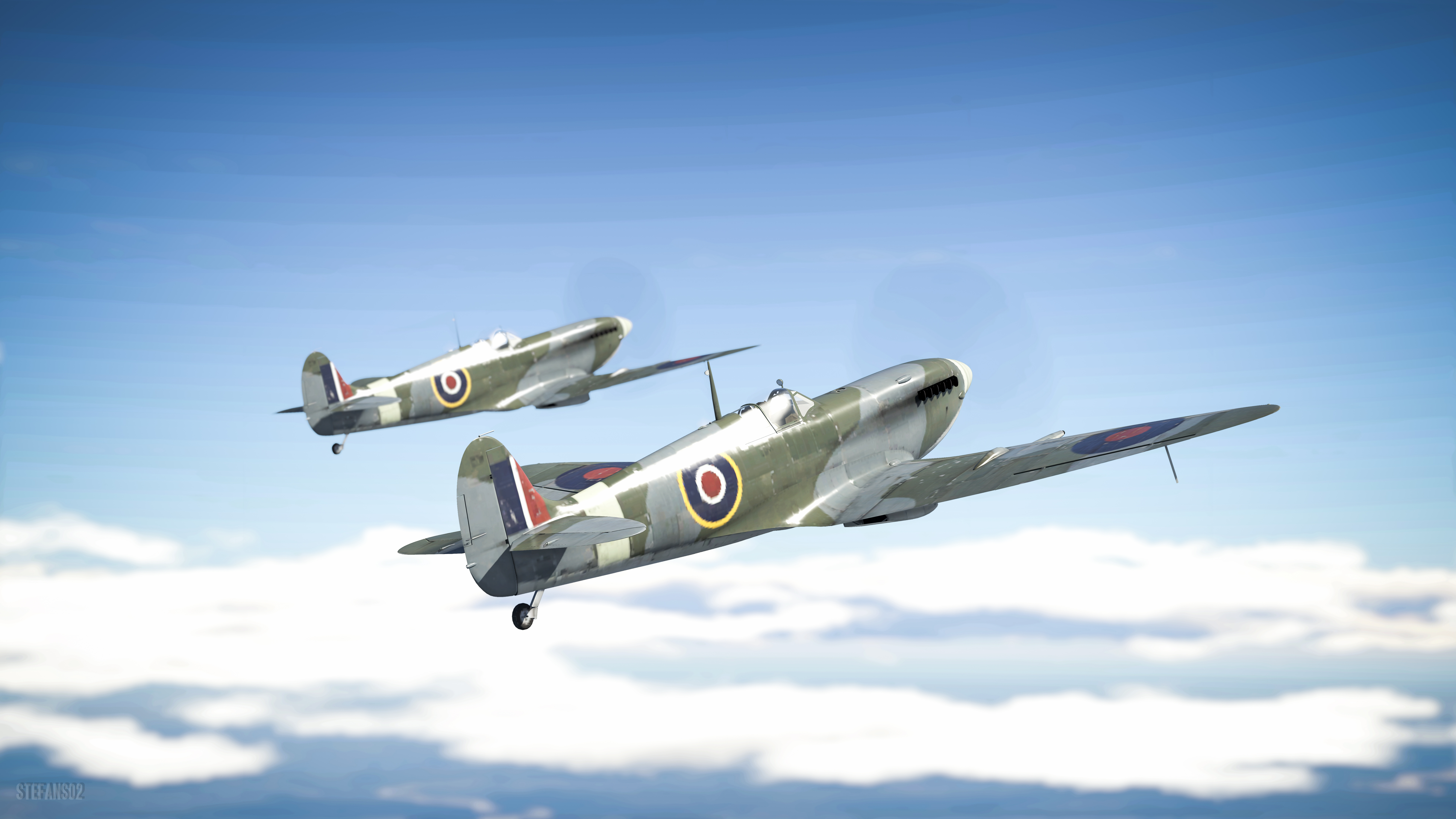 Airplane Supermarine Spitfire War Thunder World War Ii 7680x4320
