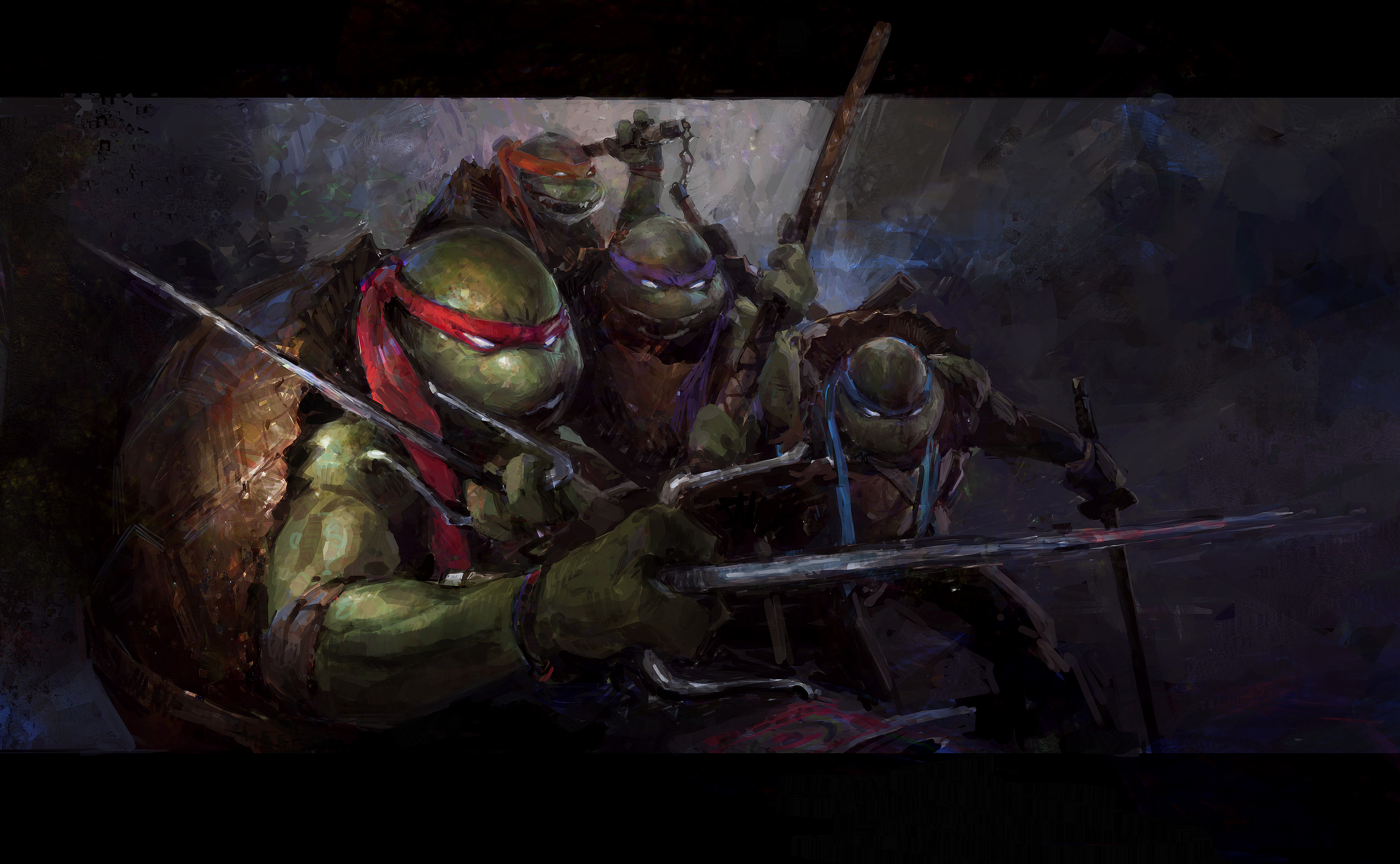 Teenage Mutant Ninja Turtles Digital Art Digital Painting Fan Art Artwork 3840x2369
