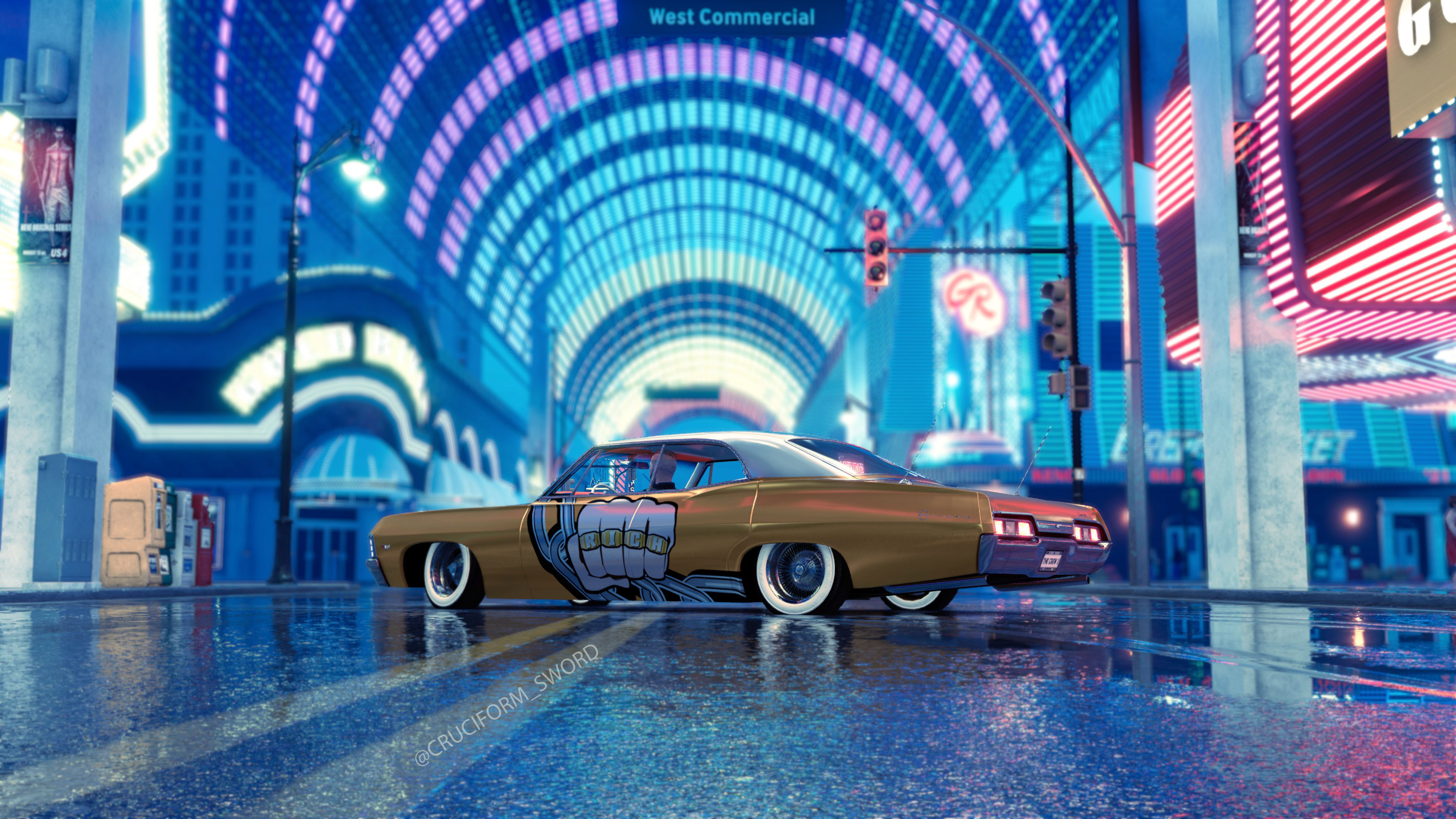 The Crew 2 Impala Chevrolet Impala In Game Screen Shot Video Games Game Poster Low Rider S 4K 3840x2160