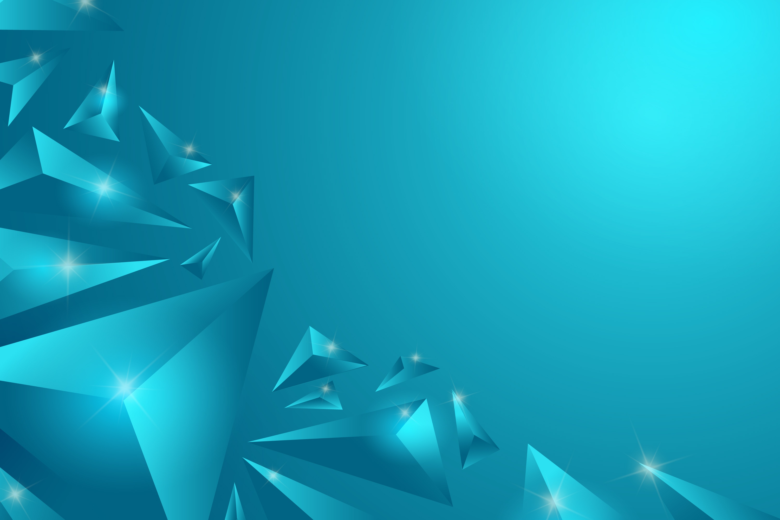 Artistic Geometry Triangle Turquoise 3000x2000