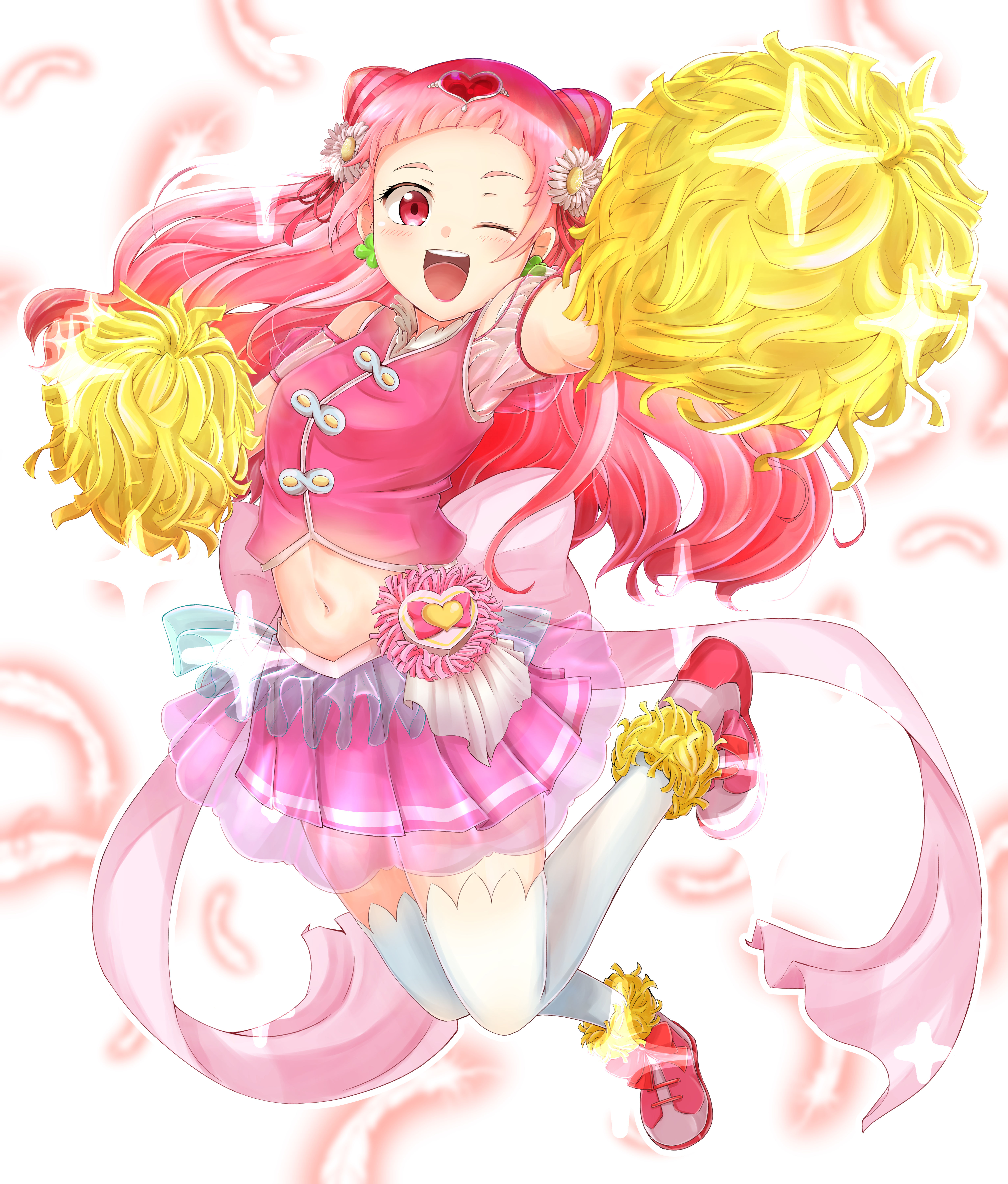 Precure Pretty Cure Thigh Highs Magical Girls Anime Girls Cheerleaders 5000x5870