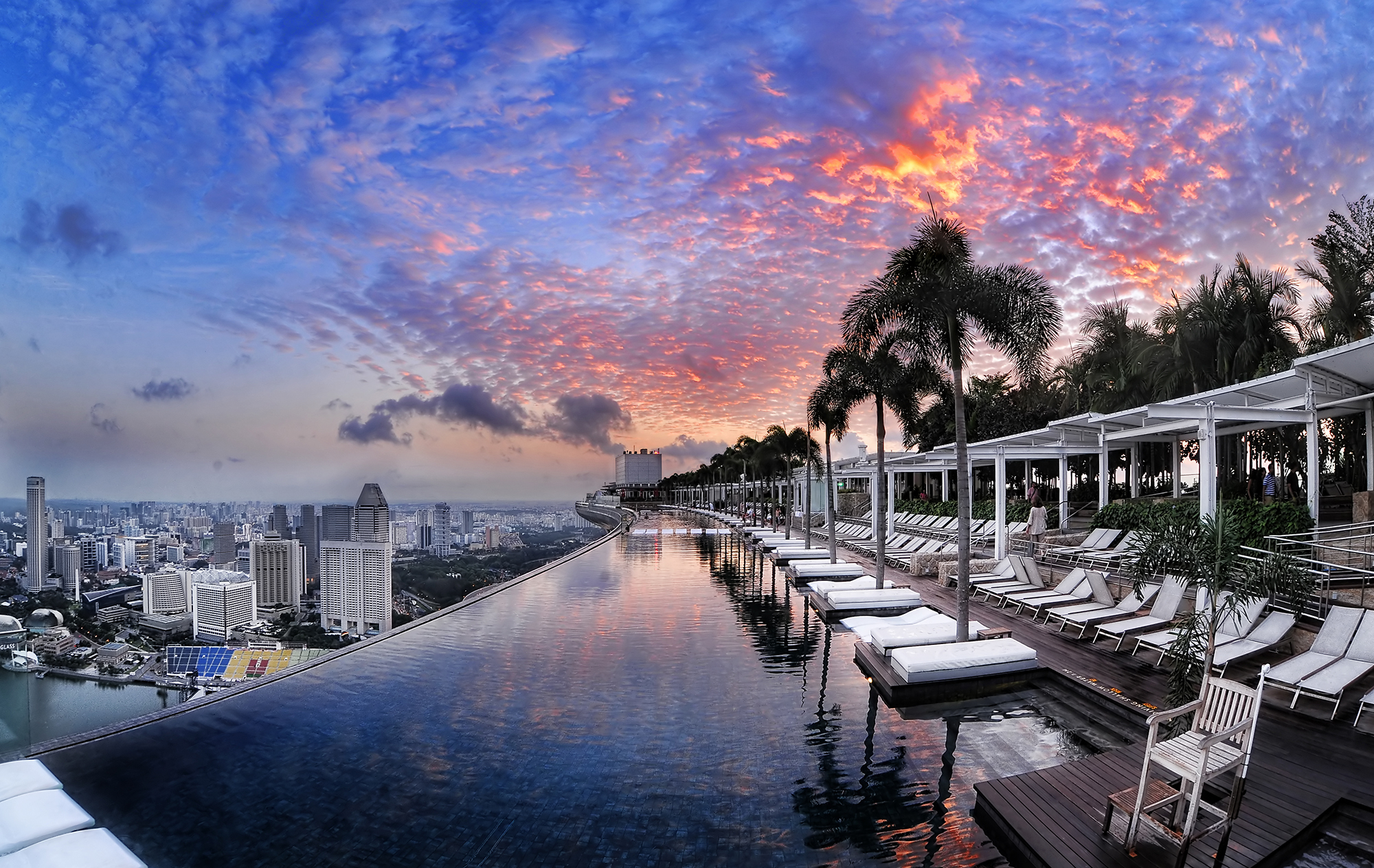 City Hotel Marina Bay Sands Pool Singapore Sunset 2000x1264
