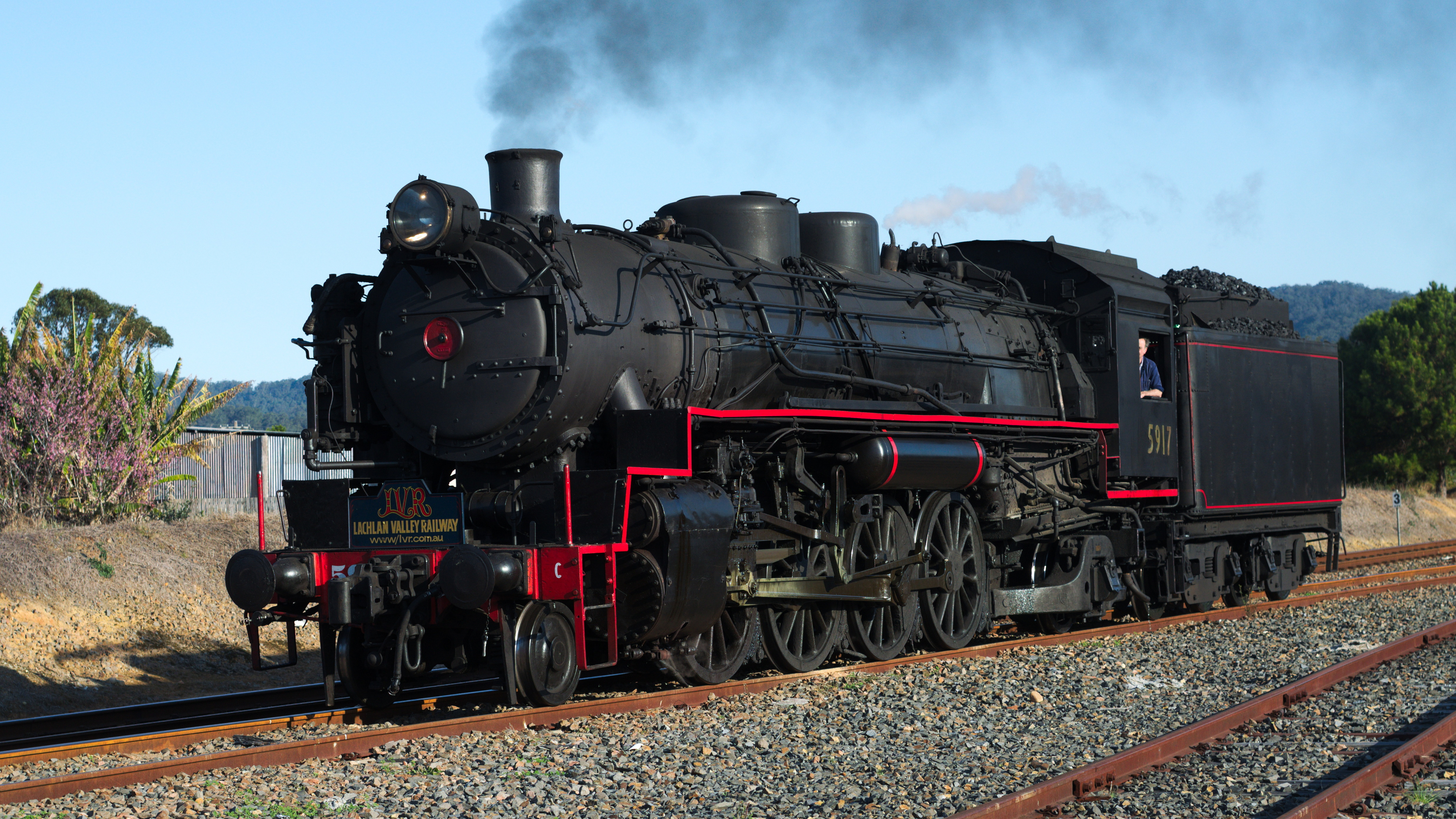 Steam Locomotive Train Locomotive Vehicle Railway Transport Australia Coal 3840x2160