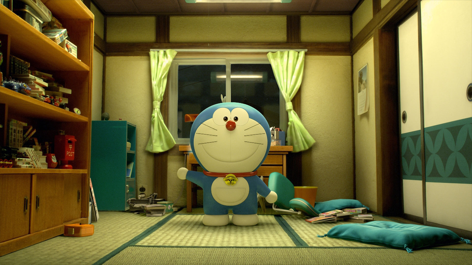 Anime Design Doraemon Frontal View Indoors Tatami 1920x1080