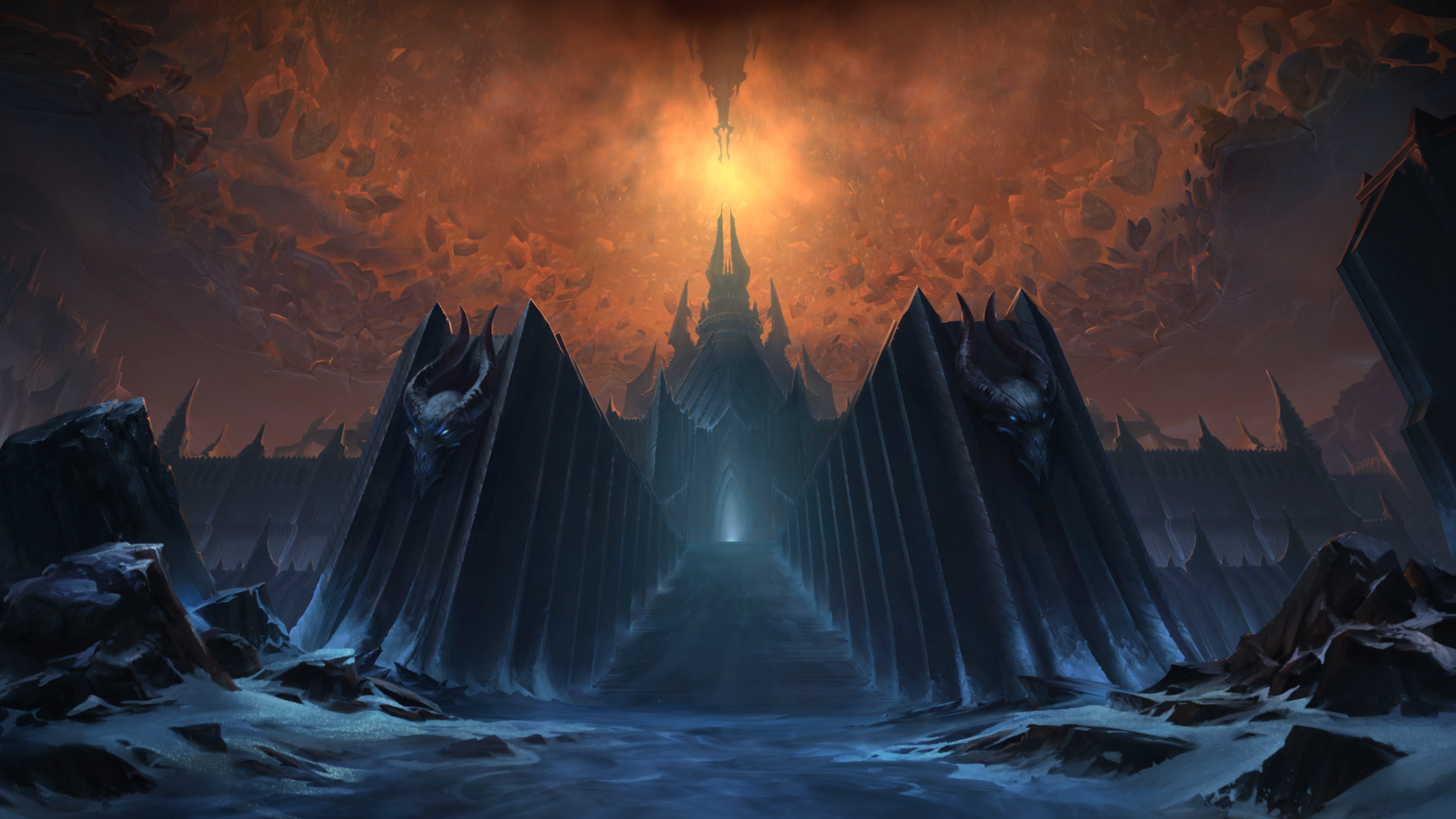 World Of Warcraft Shadowlands Blizzard Entertainment Video Game Art Icecrown Citadel 3840x2160