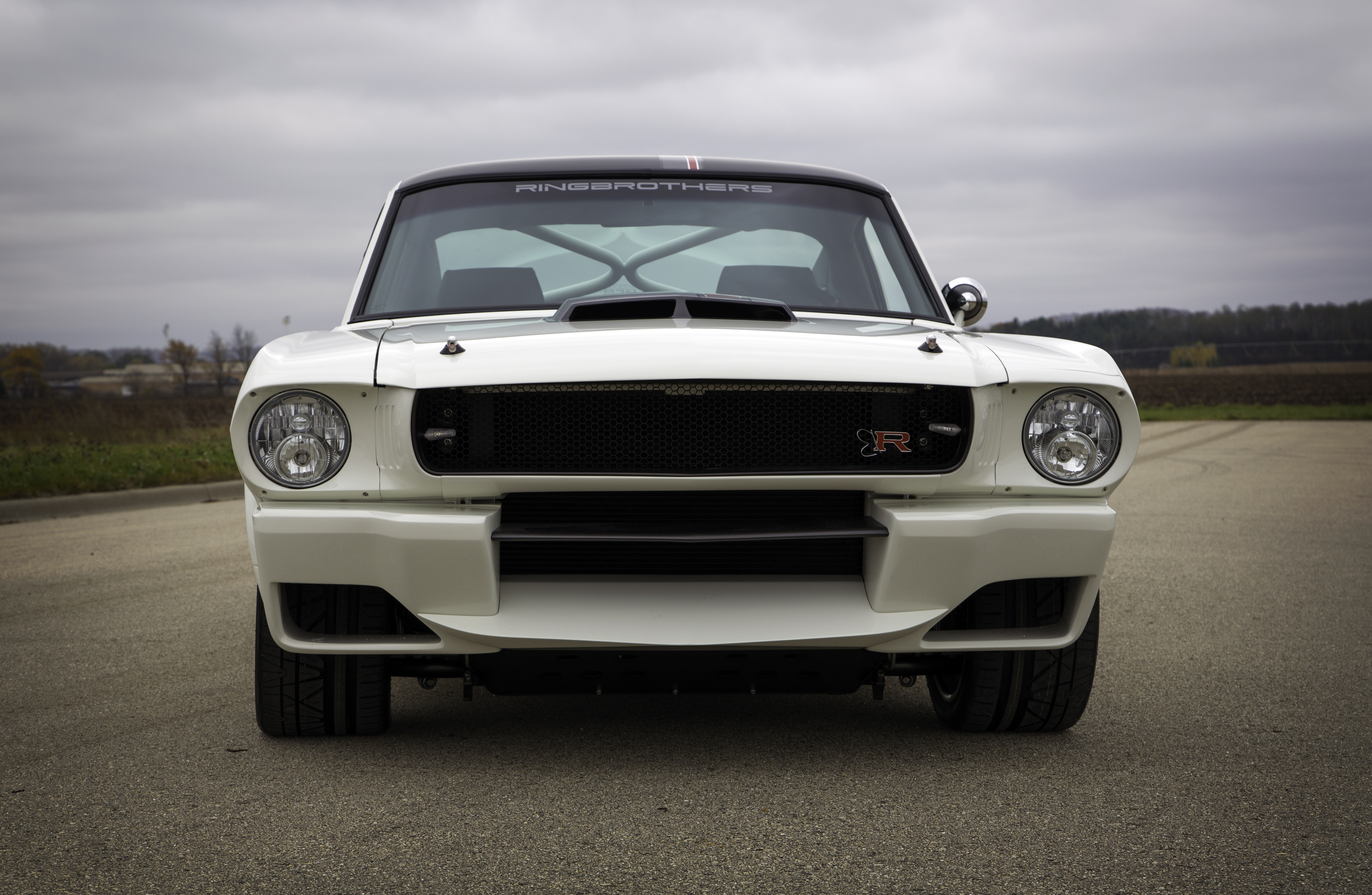 Car Fastback Ford Mustang Blizzard Muscle Car Ringbrothers Tuning White Car 3677x2400