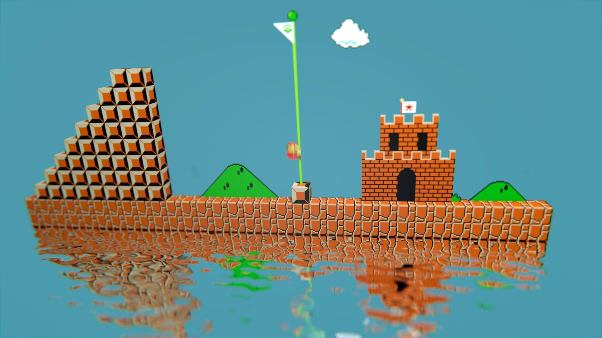 3d Castle Nintendo Super Mario Water 1920x1080