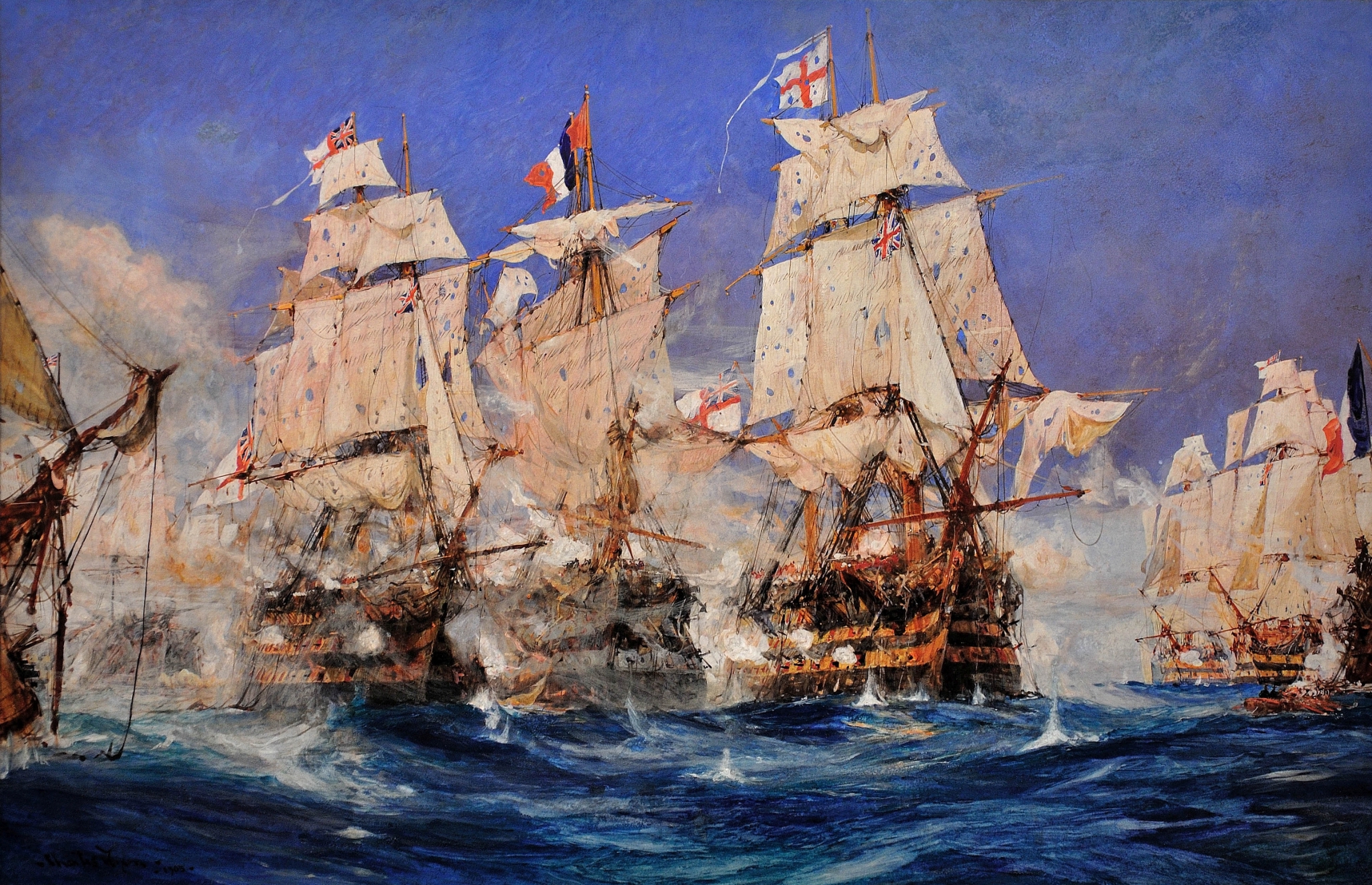 Royal Navy Battle Of Trafalgar Warship Rigging Ship Vehicle Artwork Ship Military 1716x1108